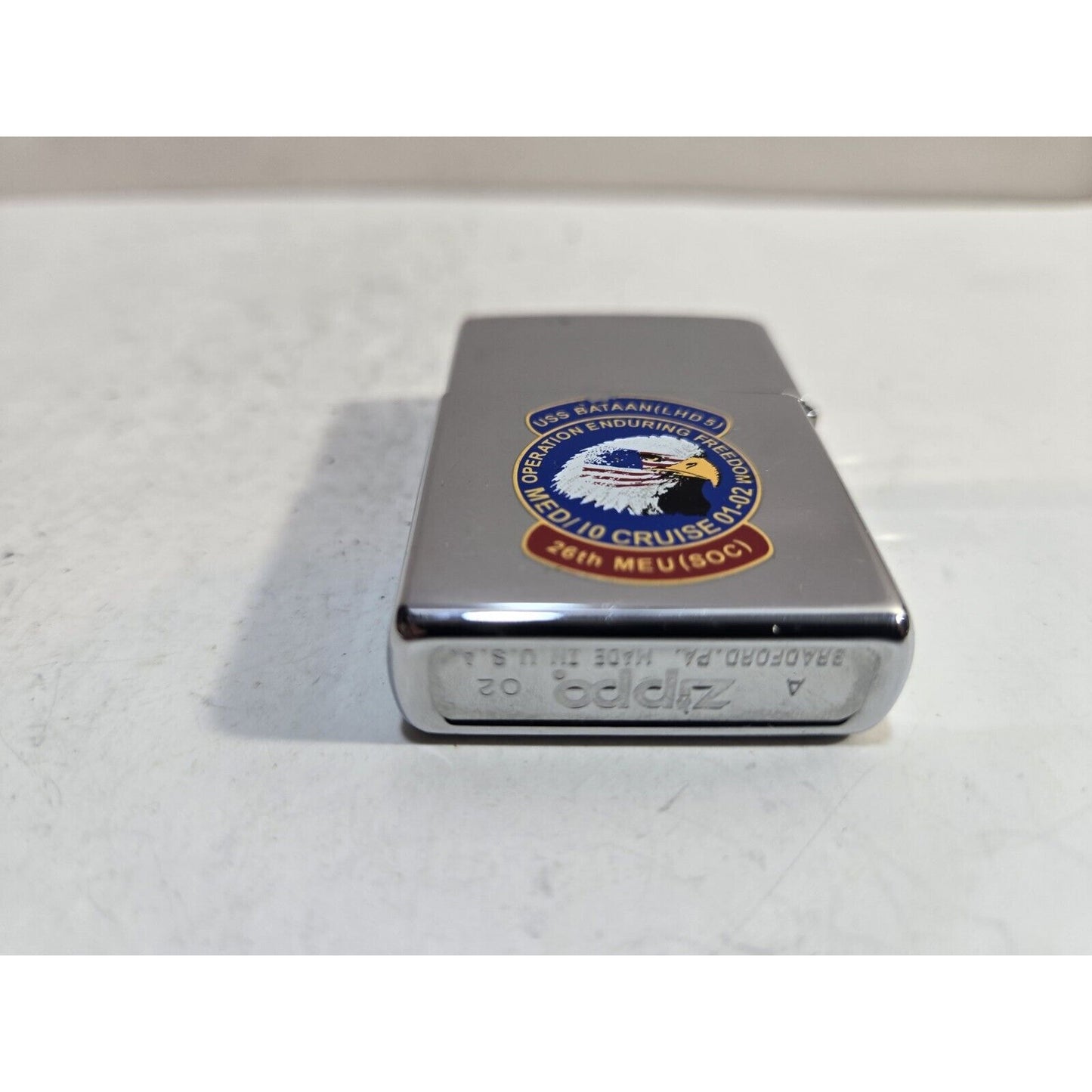 Vintage Working Zippo Lighter USS Bataan, LHD-5, Double Sided 7269/33