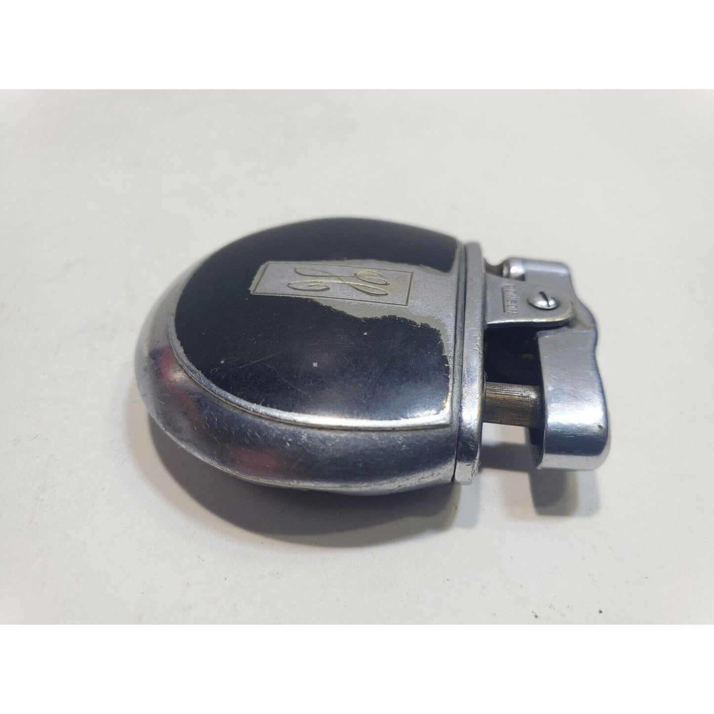 Vintage Working 1930's Ronson Rondette Enamel & Silver Tone Lighter 6438/26