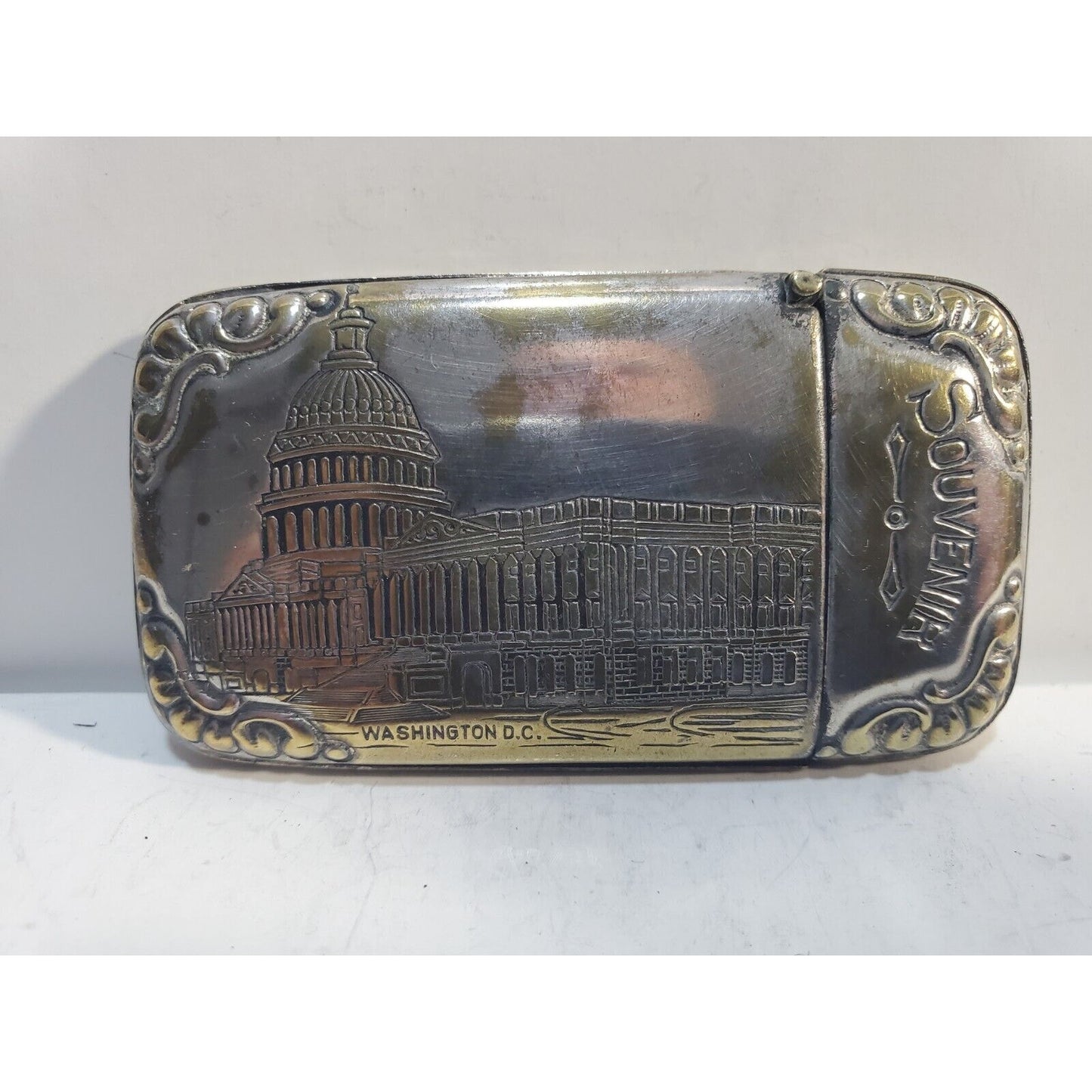 Vintage Washington DC US Capitol White House Match Case Safe Souvenir 6796/31