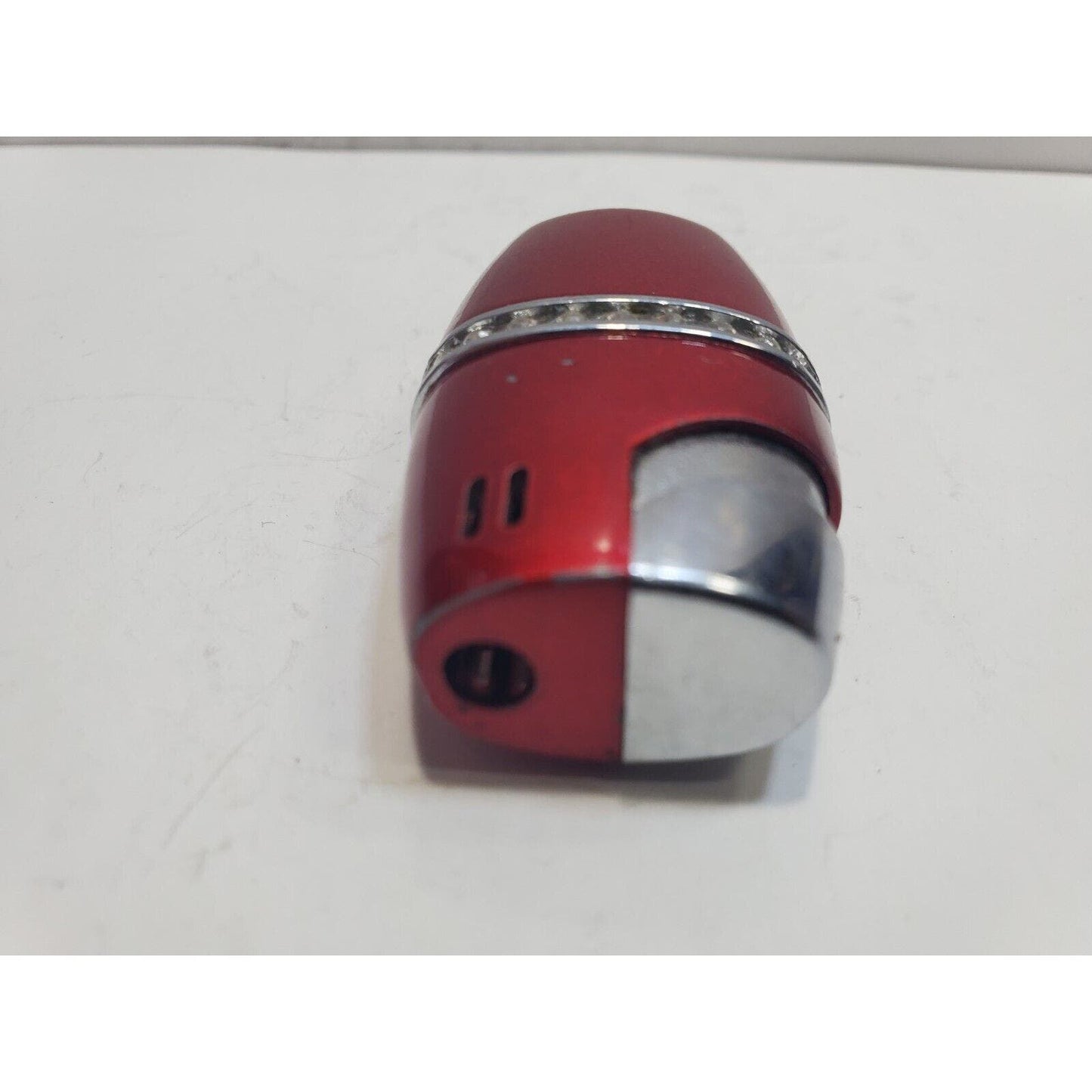 Vintage Working Lighter Mini Silver & Red Tone 6377/28