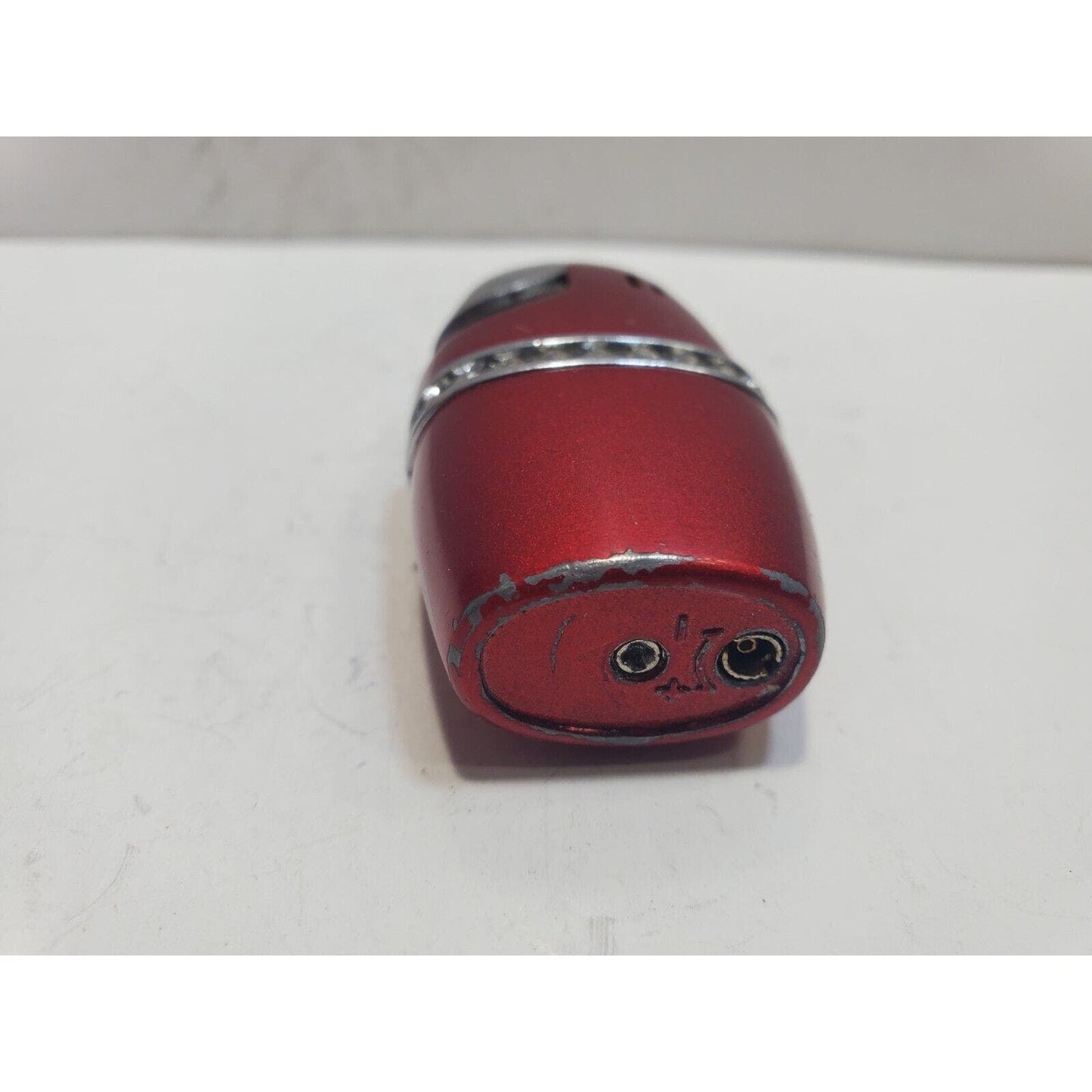 Vintage Working Lighter Mini Silver & Red Tone 6377/28