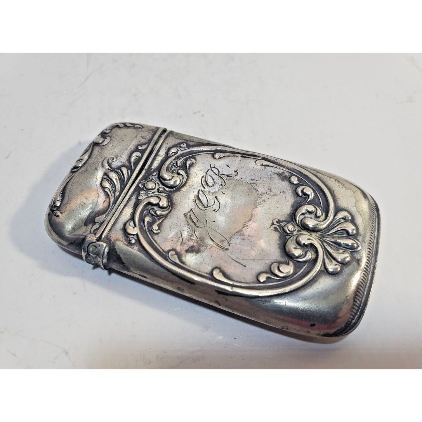 Vintage Ornate Silver Match Safe / CASE / Vesta / Holder 6786/31