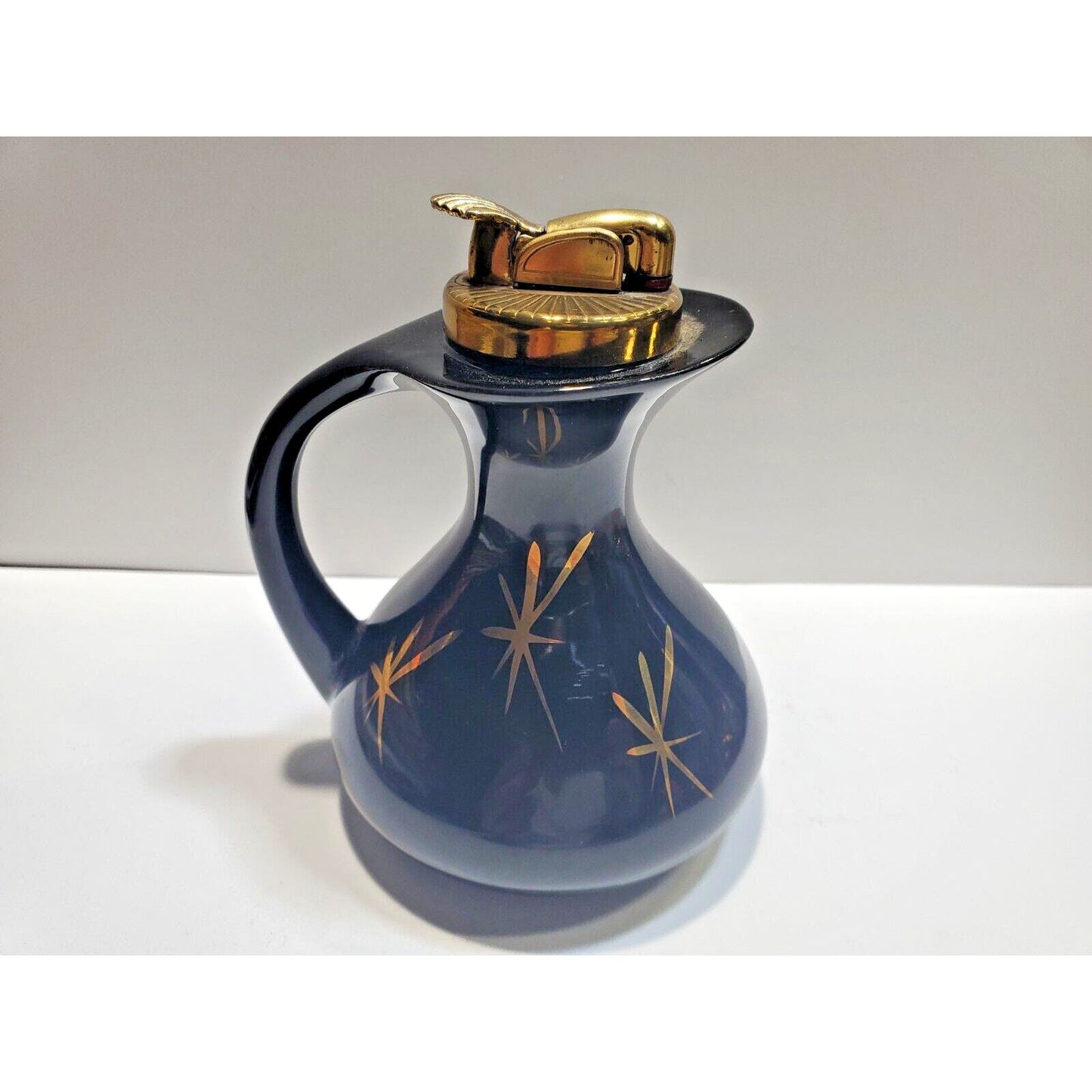 VINTAGE EVANS BONE CHINA 5" TABLE LIGHTER ART DECO GOLD TRIMMED 6678/13