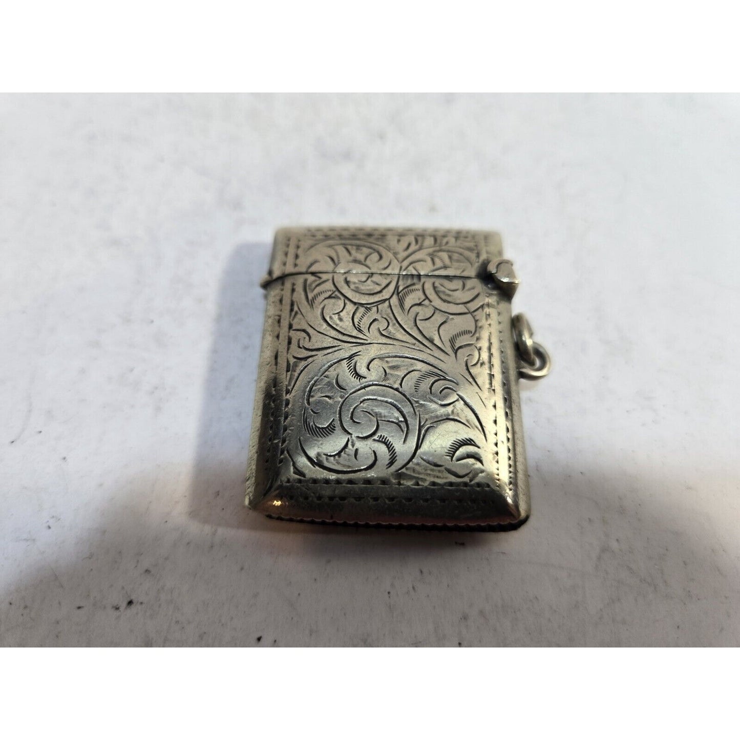 Vintage Ornate Silver Match Safe / CASE / Vesta / Holder 7288/31