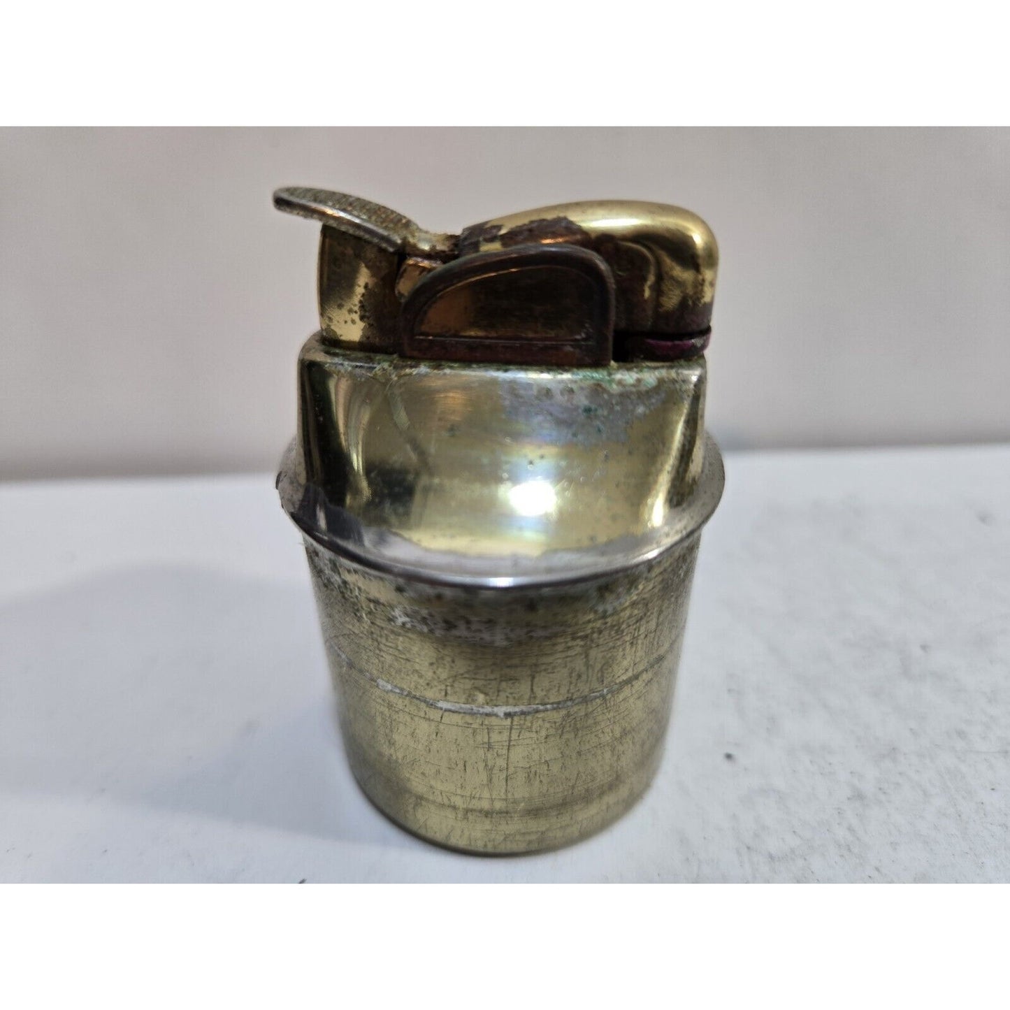 Vintage Working EVANS Brass Table Lighter INSERT Fits 1 1/2" Round Base 7117/22