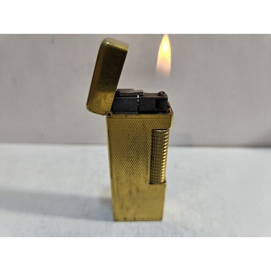 Working Vintage DUNHILL Rollagas Dragon Lighter Gold Tone SWISS MADE 7076/37