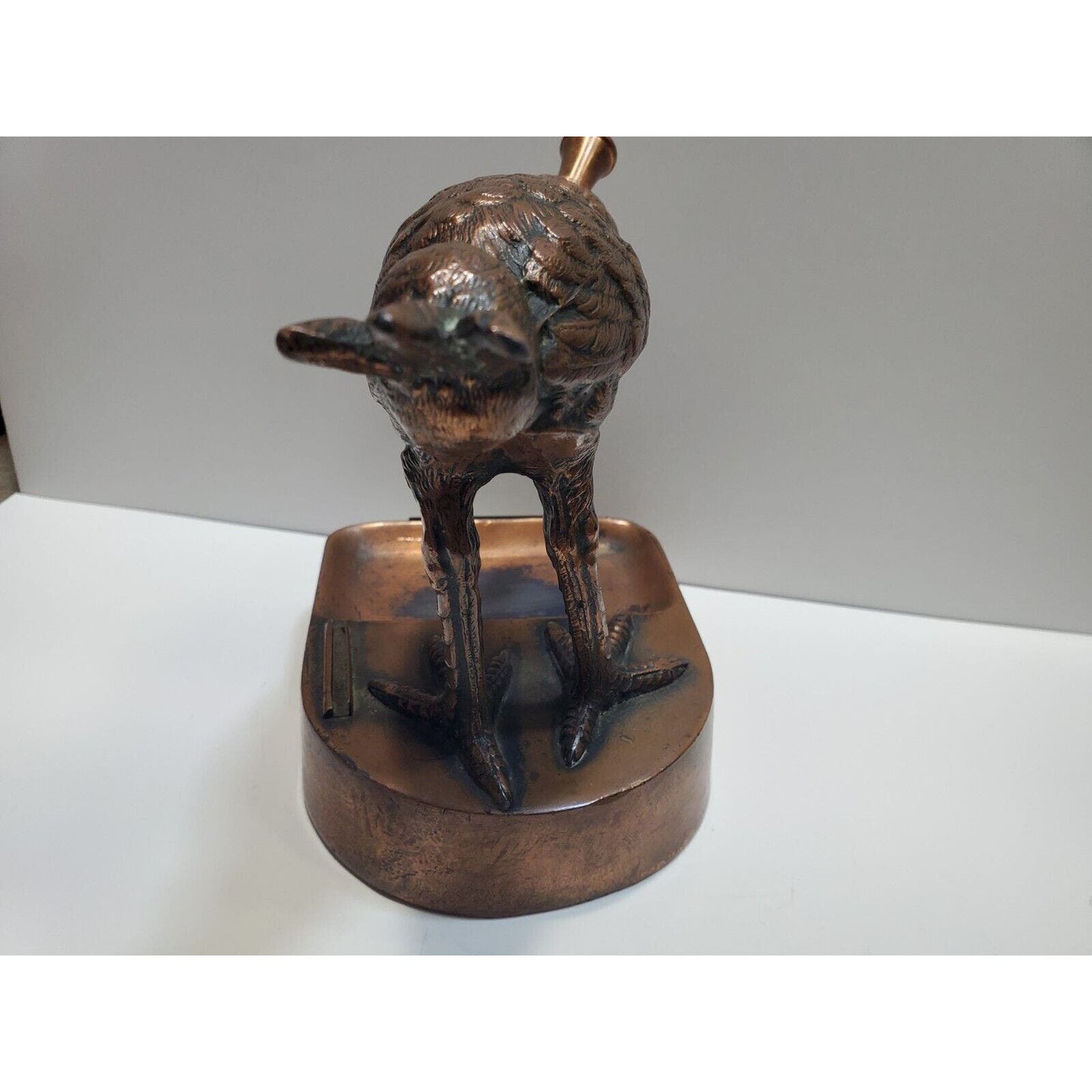 Vintage Ronson Art Metal Works Striker Table Lighter Pelican Bird 6511/13