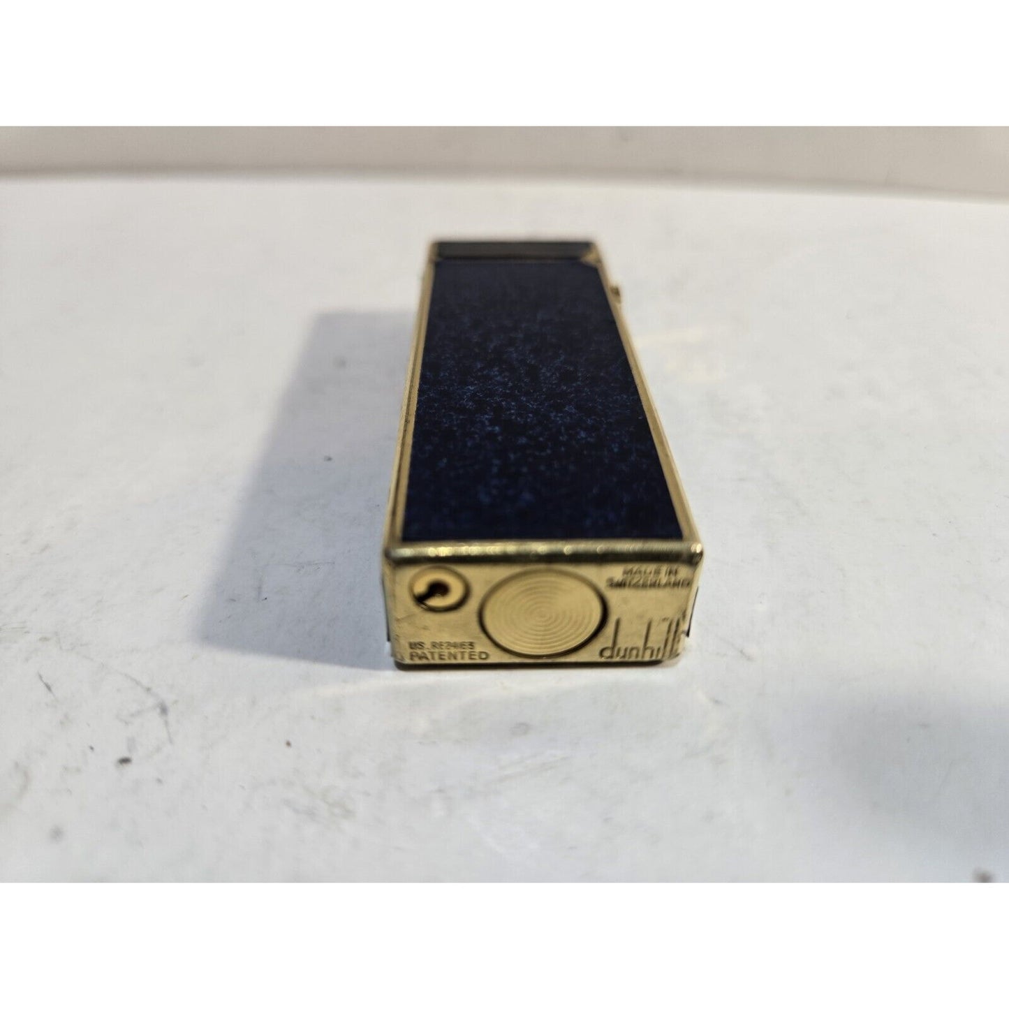 Working Vintage DUNHILL Rollagas Lighter Enamel, Gold Tone SWISS MADE, 7589/37