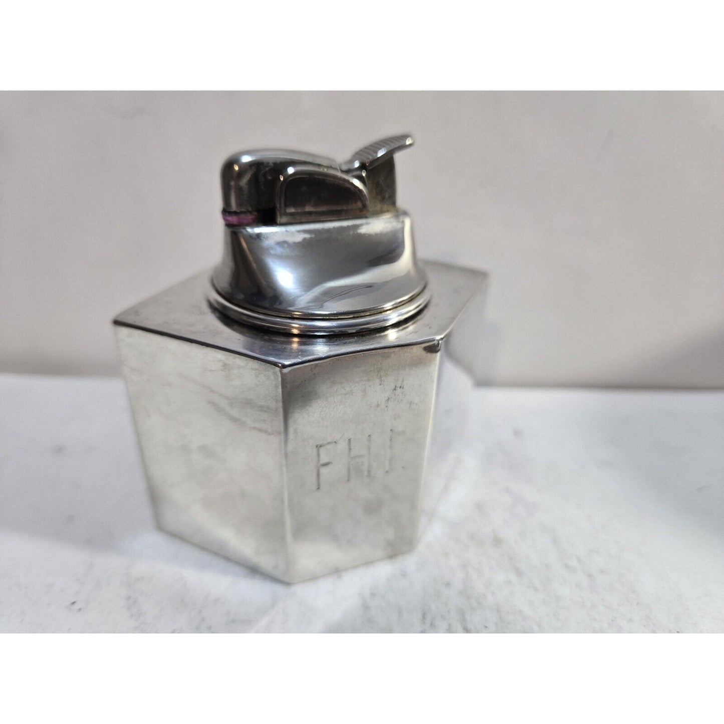 Working VINTAGE BLACK, STARR, GORHAM STERLING SILVER TABLE EVANS LIGHTER 7494/13