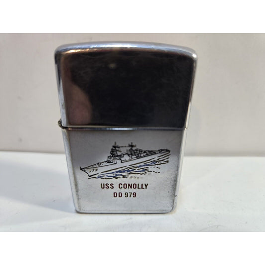 Vintage Working Zippo Lighter USS CONOLLY DD 979 6854/33