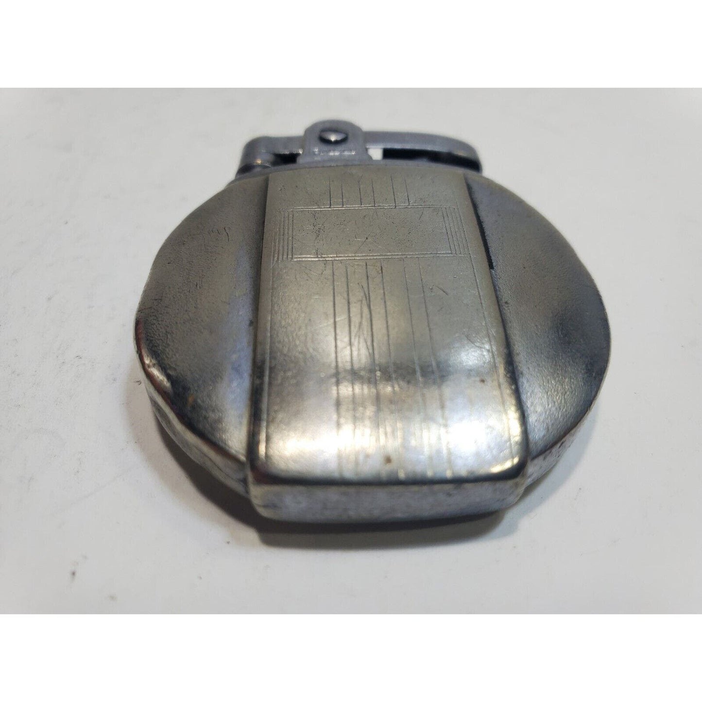 Working Vintage REGENT Ronson Round Silver Lighter / Rondette Model 6442/26