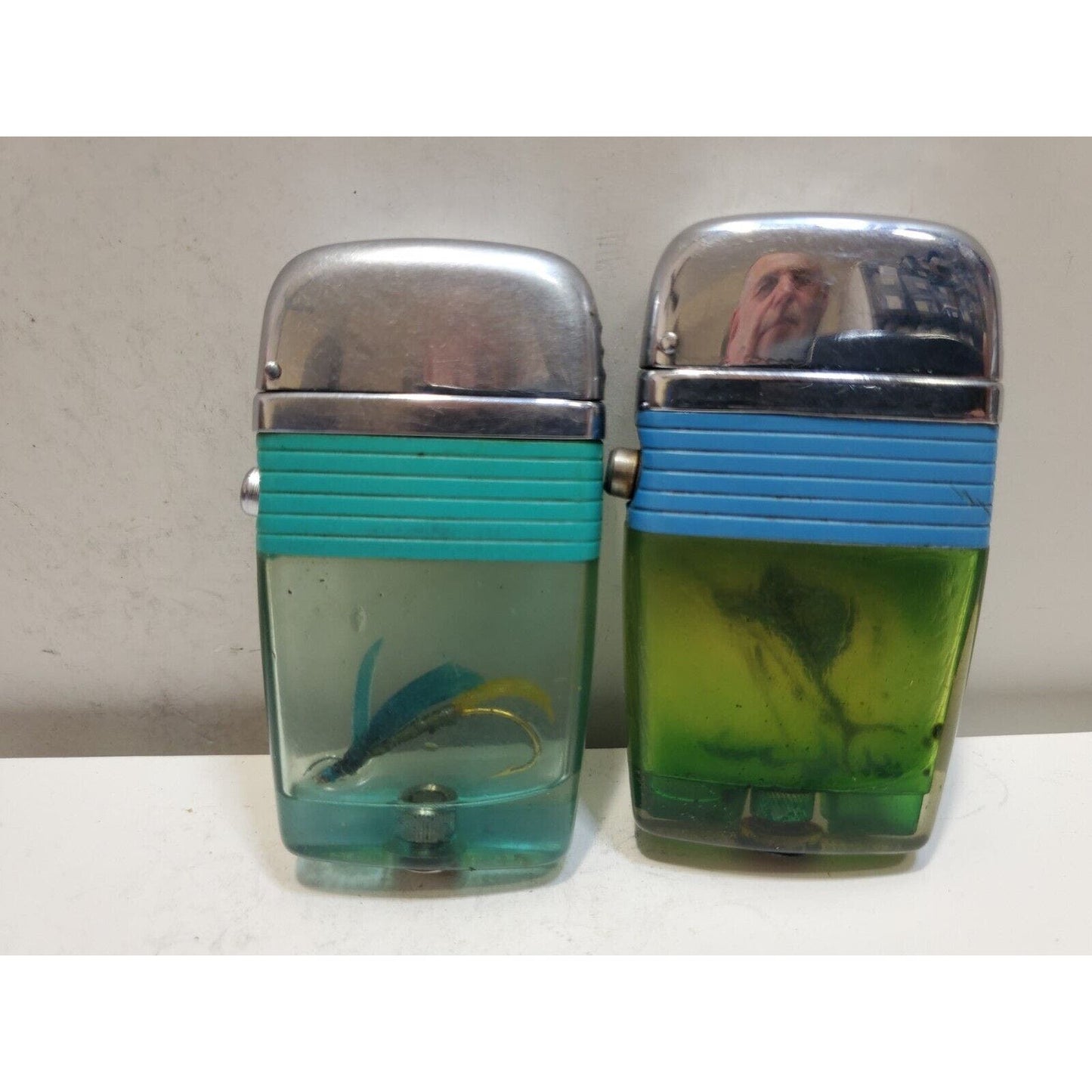 Lot of 2 Scripto VU Vintage Lighters 6416/29