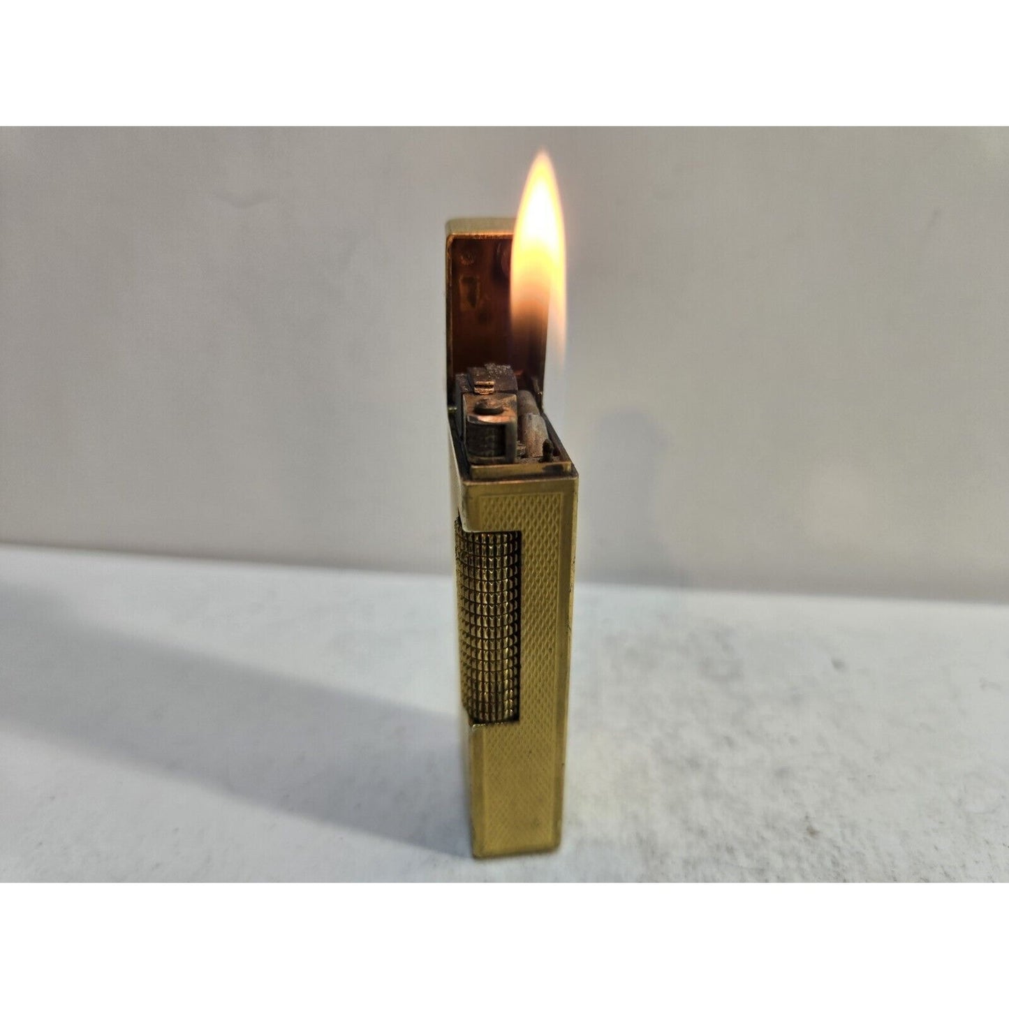 Working Vintage DUNHILL Rollagas Lighter Gold Tone SWISS MADE, 7317/37