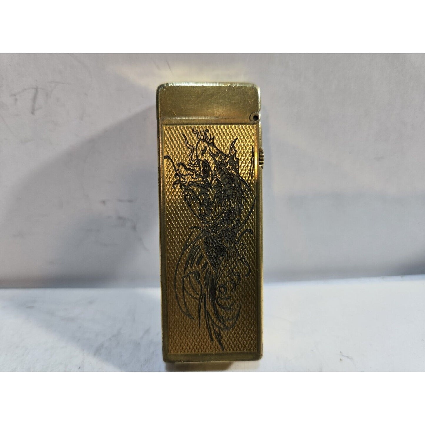 Working Vintage DUNHILL Rollagas Dragon Lighter Gold Tone SWISS MADE, 7074/37