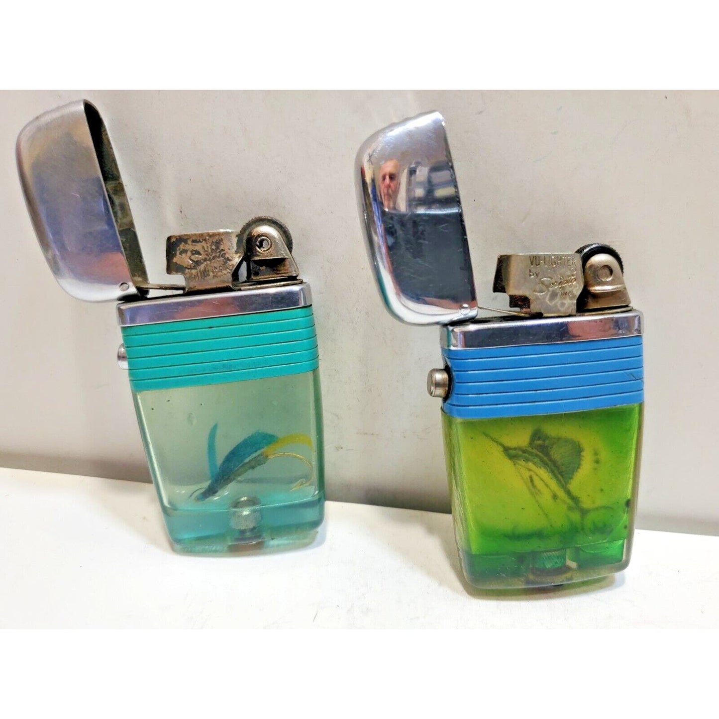 Lot of 2 Scripto VU Vintage Lighters 6416/29