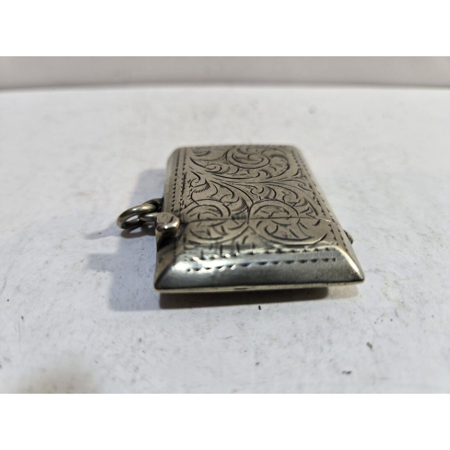 Vintage Ornate Silver Match Safe / CASE / Vesta / Holder 7288/31