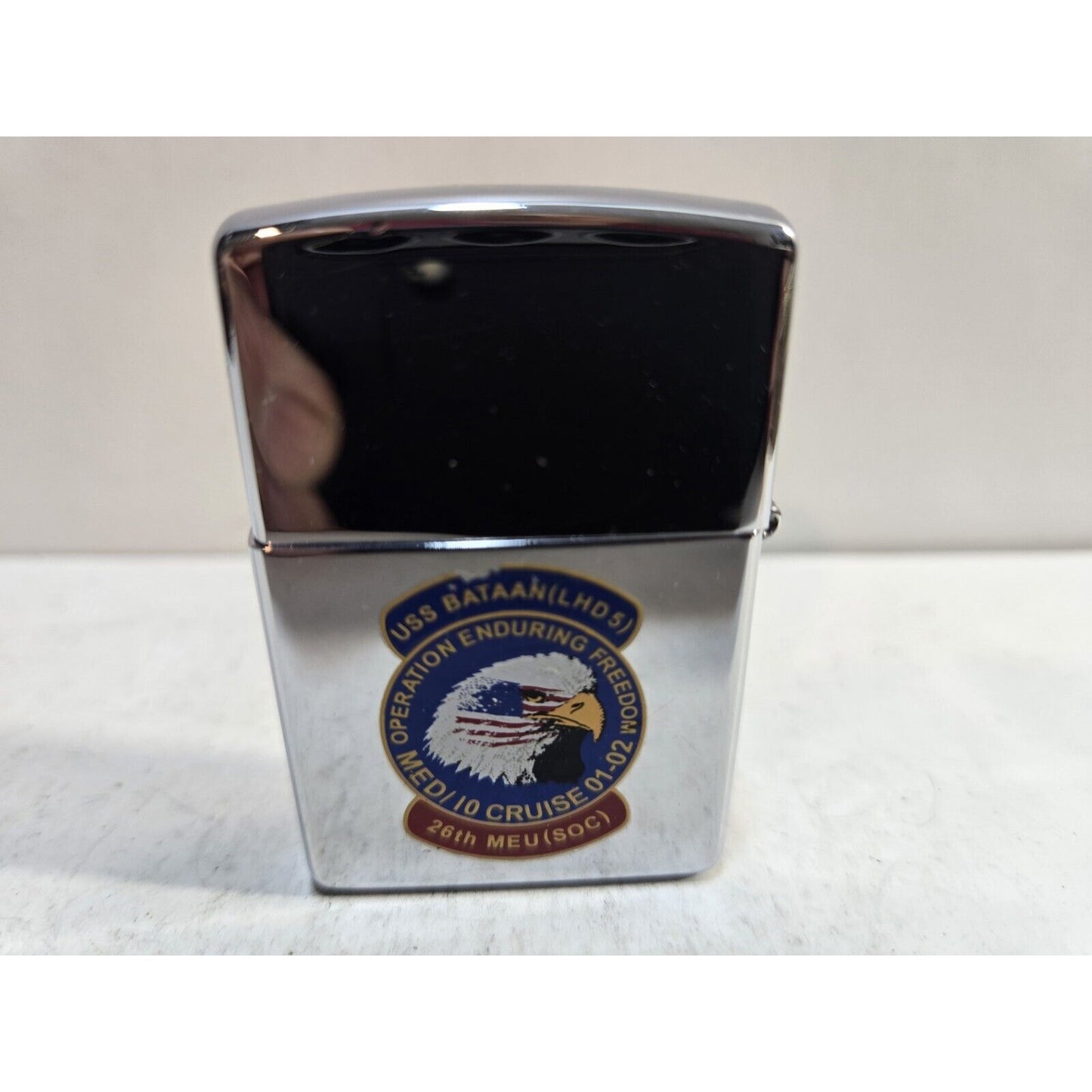 Vintage Working Zippo Lighter USS Bataan, LHD-5, Double Sided 7269/33