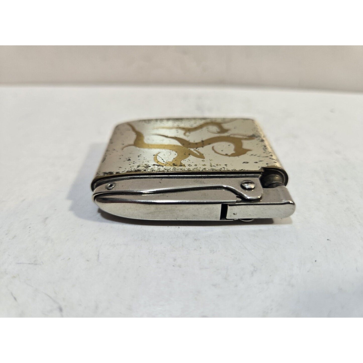 Vintage Working Silver Tone Lighter Elgin American / Ronson 7706/32