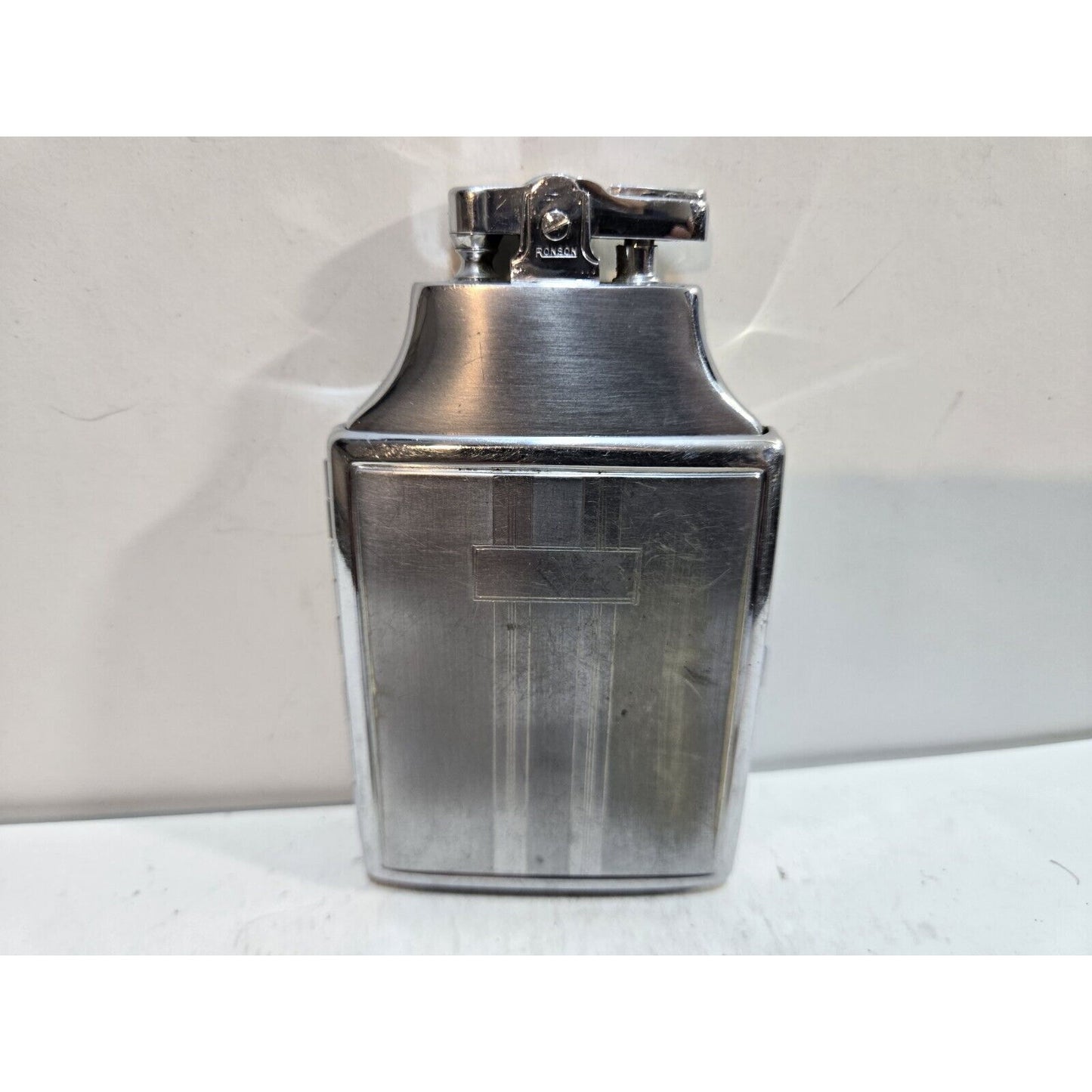 Working Ronson Mastercase Silver Tone Cigarette Case Lighter 7399/14