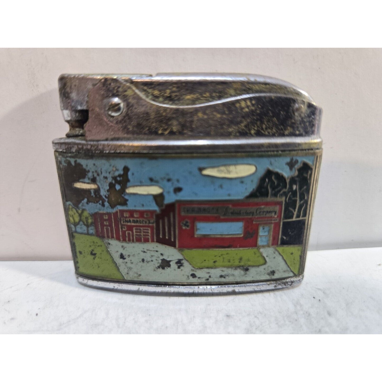 Working Vintage SHAMROCK Advertising Lighter Penguin 7467/32