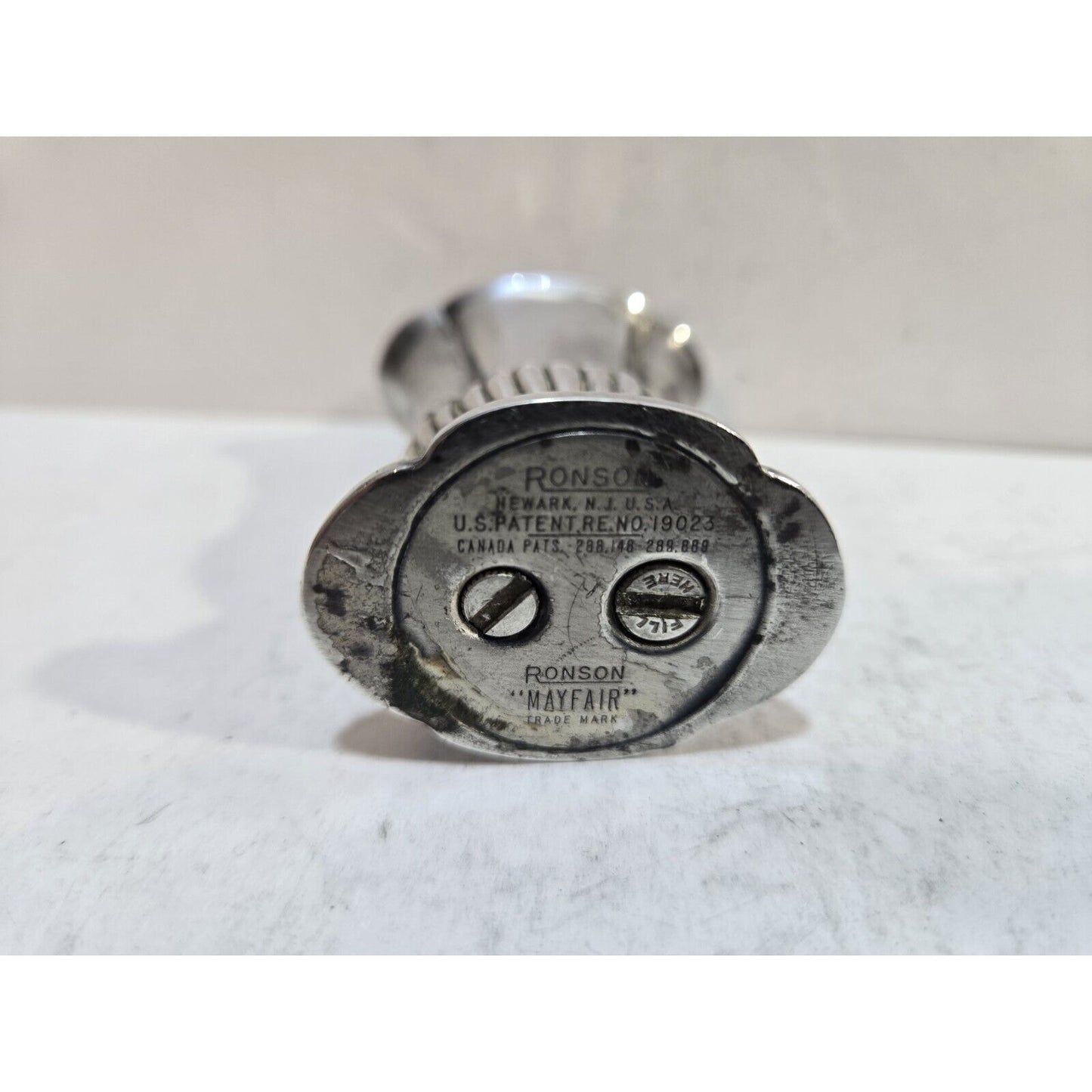 Working Vintage Silver Plated Ronson Mayfair Table Lighter 7681/13