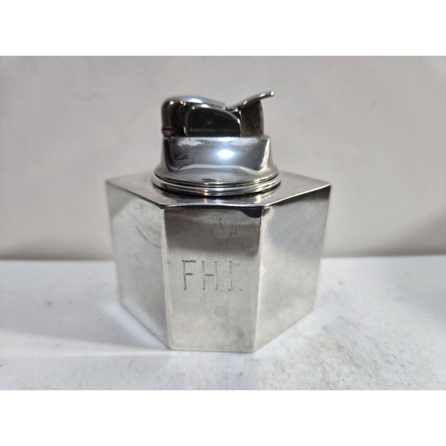 Working VINTAGE BLACK, STARR, GORHAM STERLING SILVER TABLE EVANS LIGHTER 7494/13