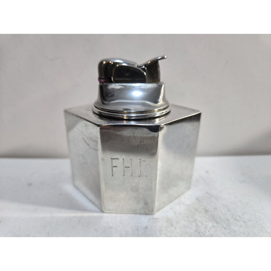 Working VINTAGE BLACK, STARR, GORHAM STERLING SILVER TABLE EVANS LIGHTER 7494/13