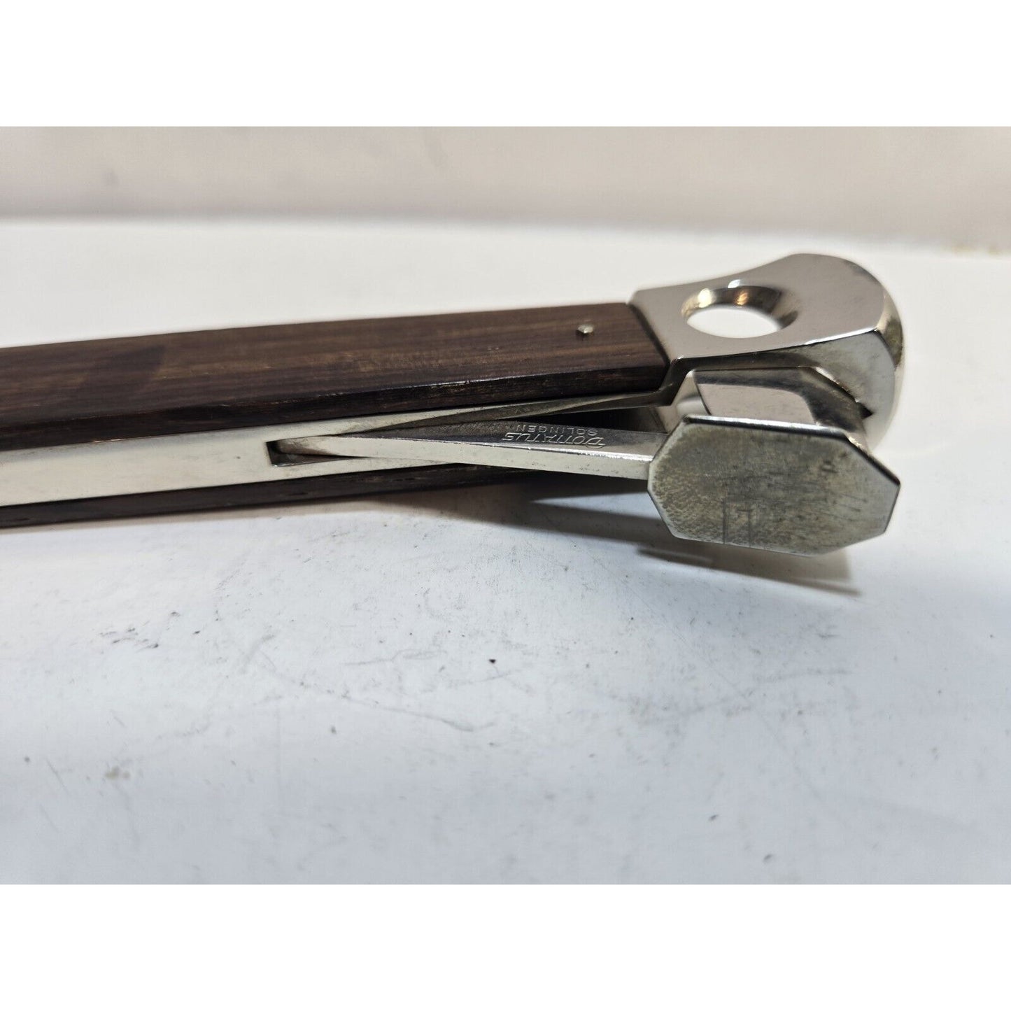 Vintage Working German Donatus Solingen Silver Tone Cigar Cutter 6872/6