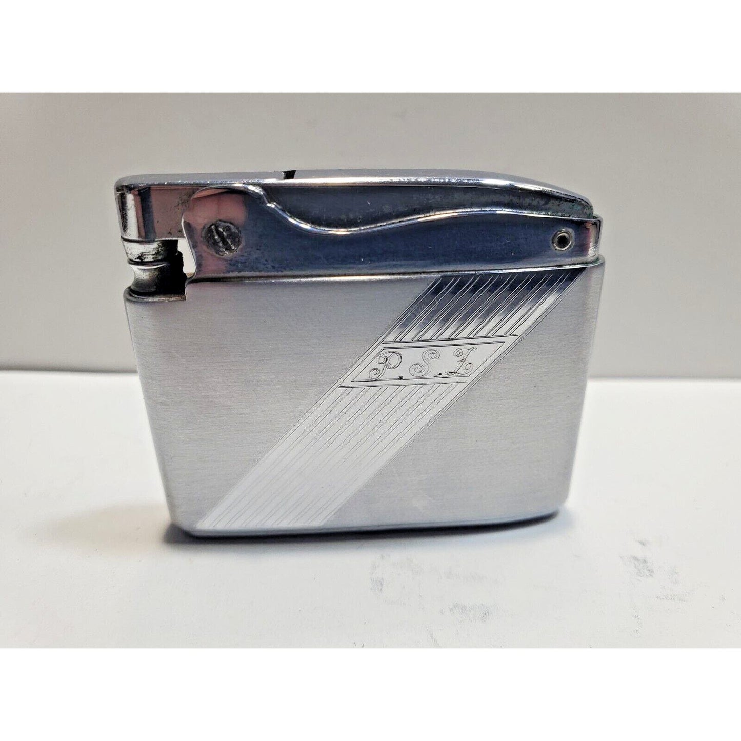 Vintage Working Ronson ADONIS Silver Tone Lighter 6672/26