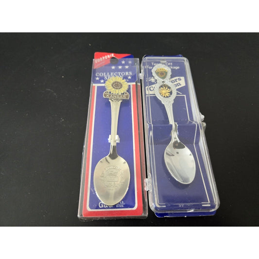Lot 2 Souvenir Spoons San Diego & Kansas