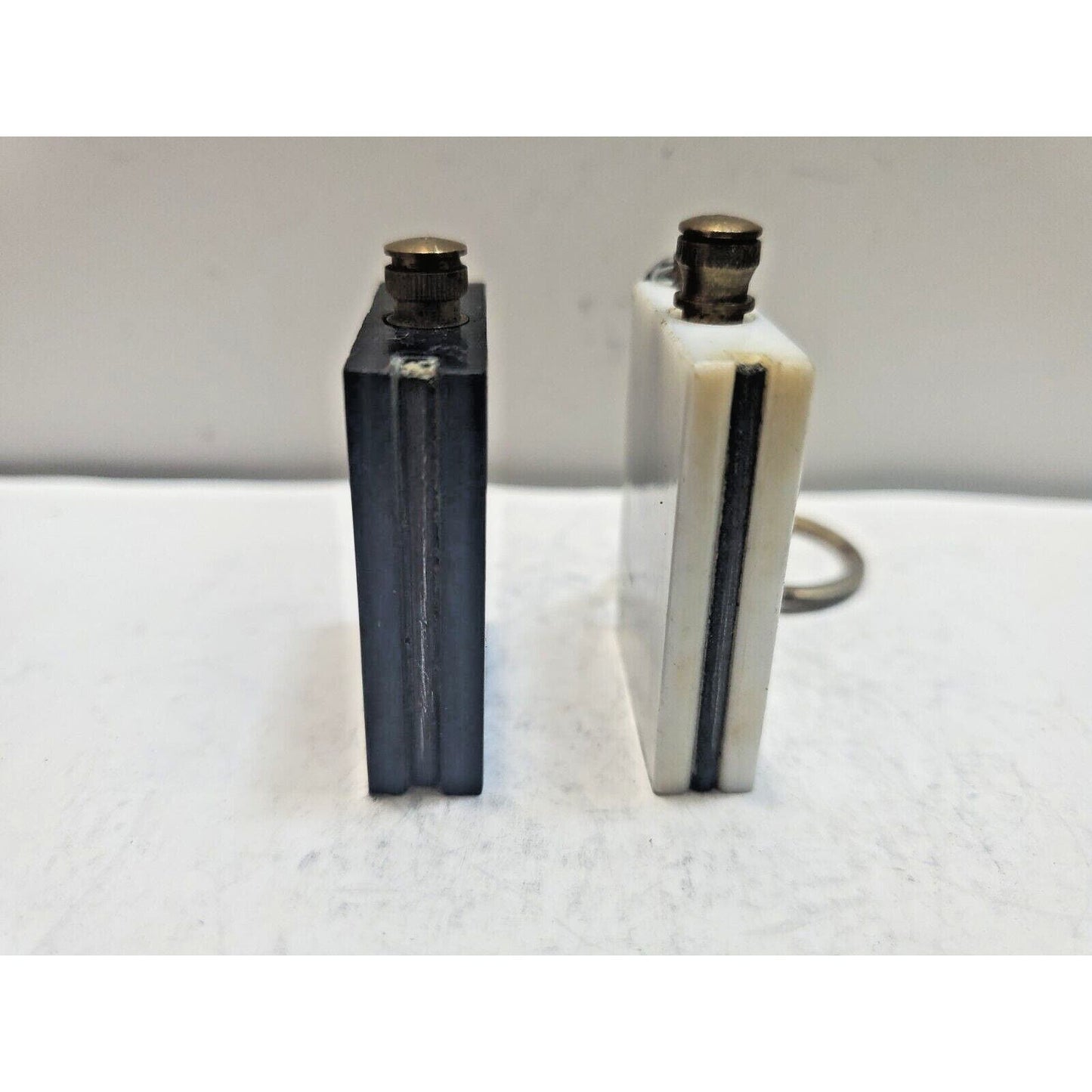 Lot 2 Vintage Permanent Match Box Fire Striker Lighters 6635/31