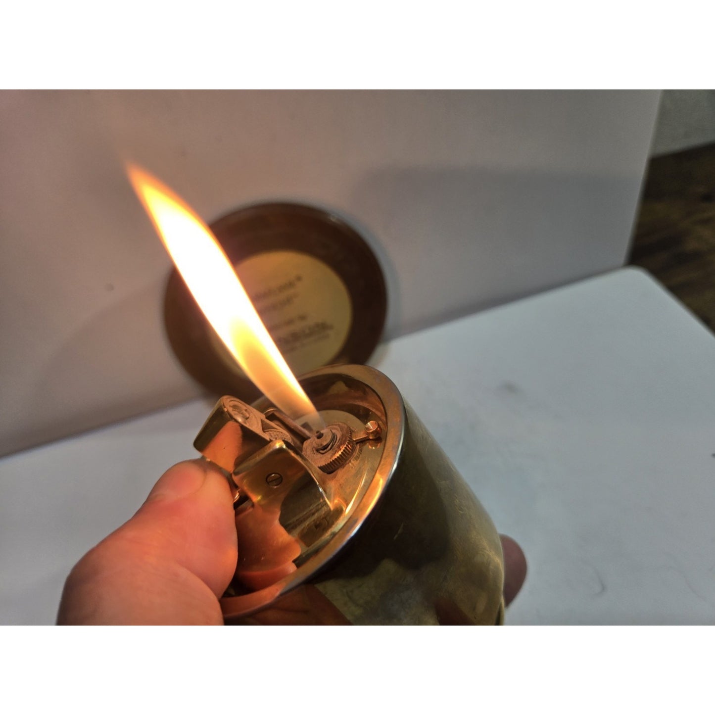 Working Vintage 1960's Ronson Varaflame 1 PD Butane Table Lighter 7939/13