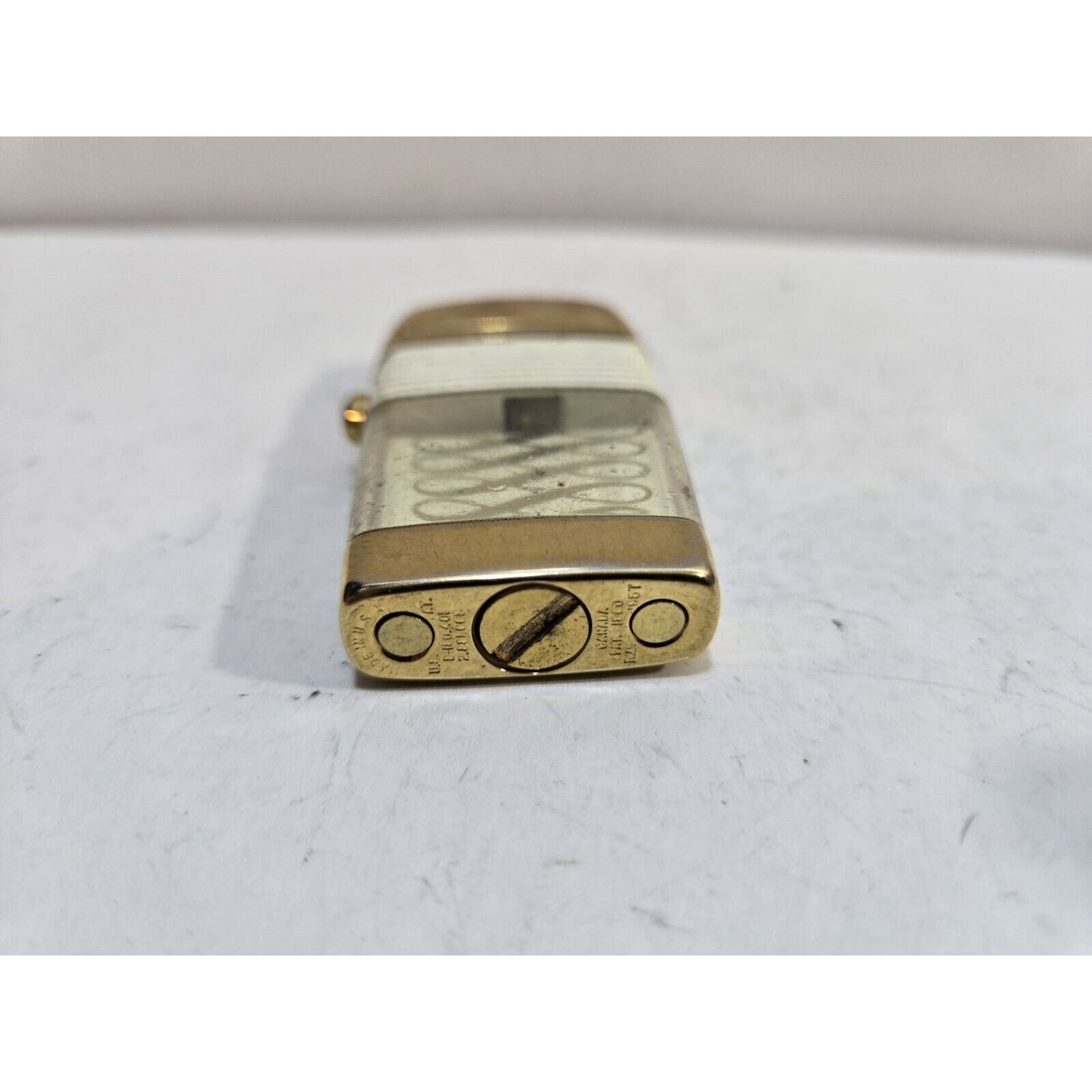 Working Vintage Scripto Vu INFINITY SWIRL Lighter 7025/29