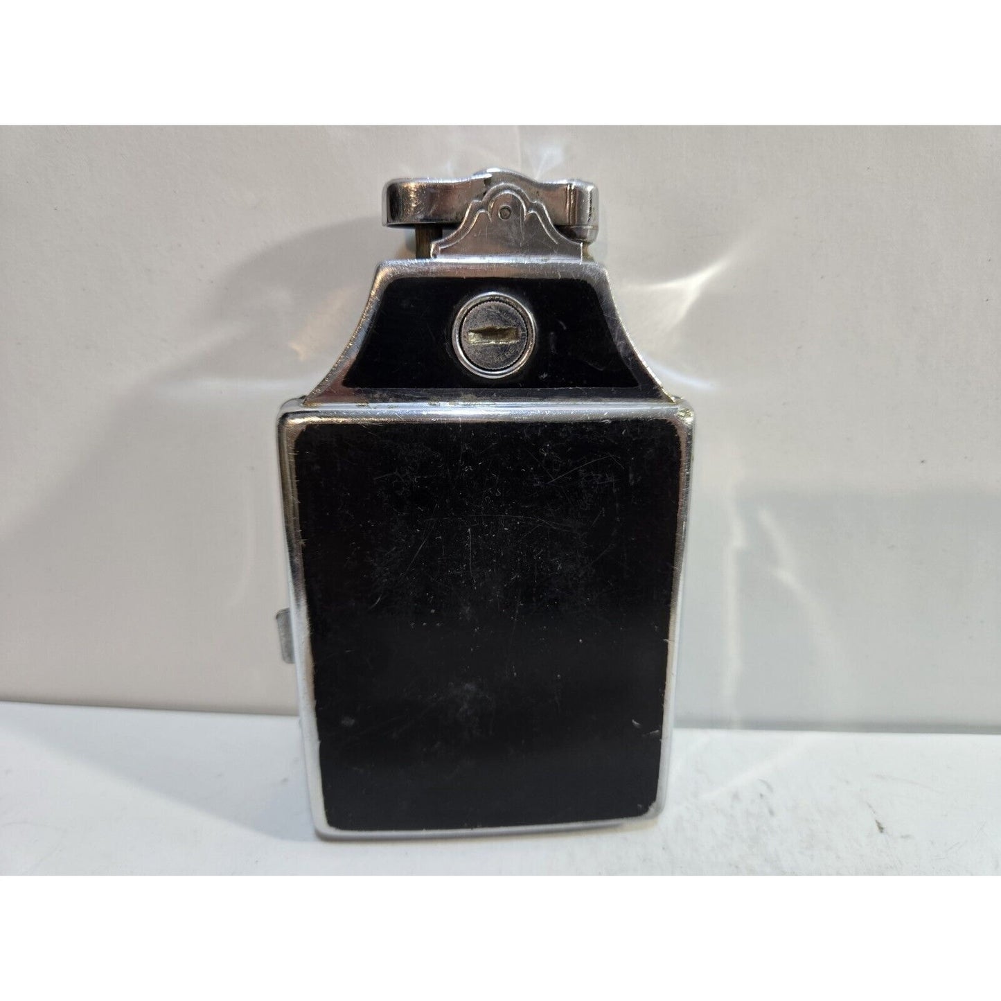 Working Ronson Mastercase Enamel, Silver Tone Cigarette Case Lighter 7168/14