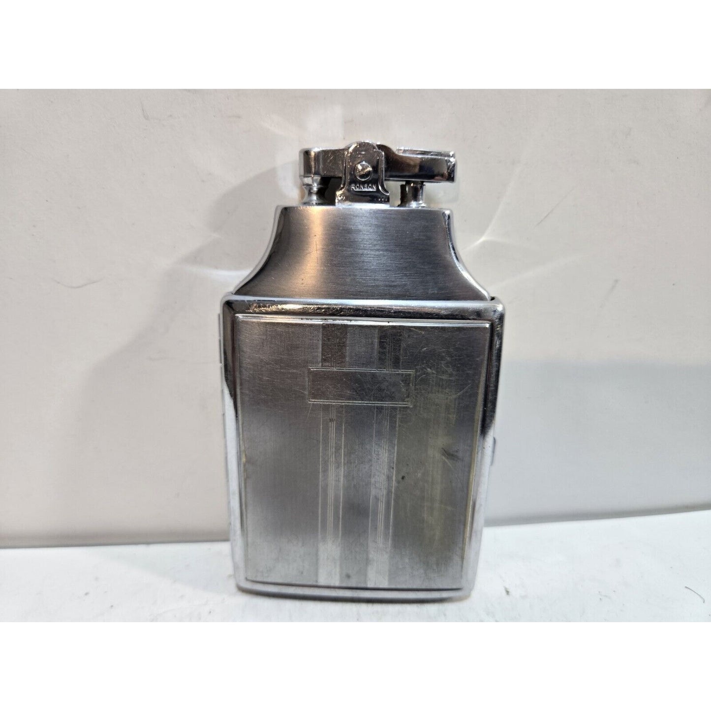 Working Ronson Mastercase Silver Tone Cigarette Case Lighter 7399/14