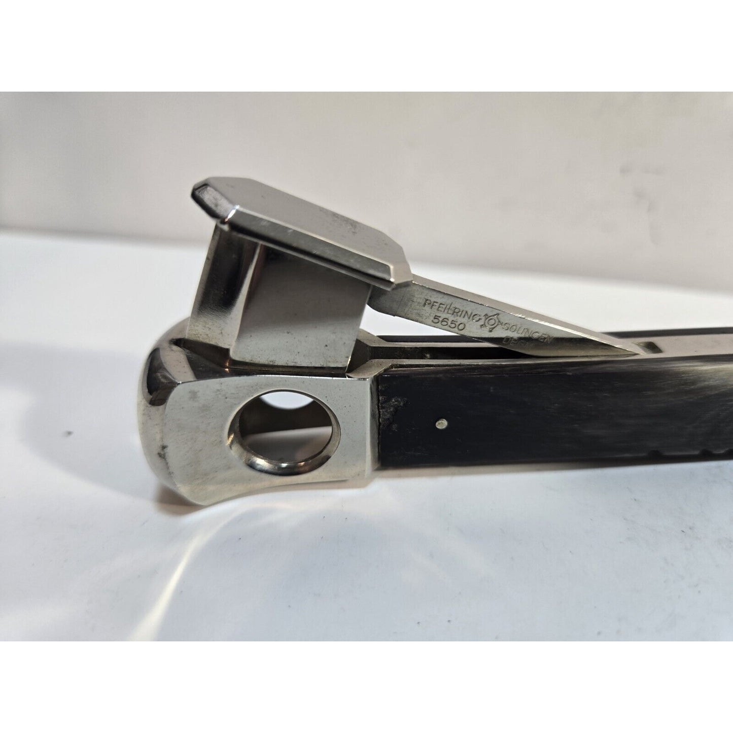 Vintage Working German Donatus Solingen Silver Tone Cigar Cutter 6863/6