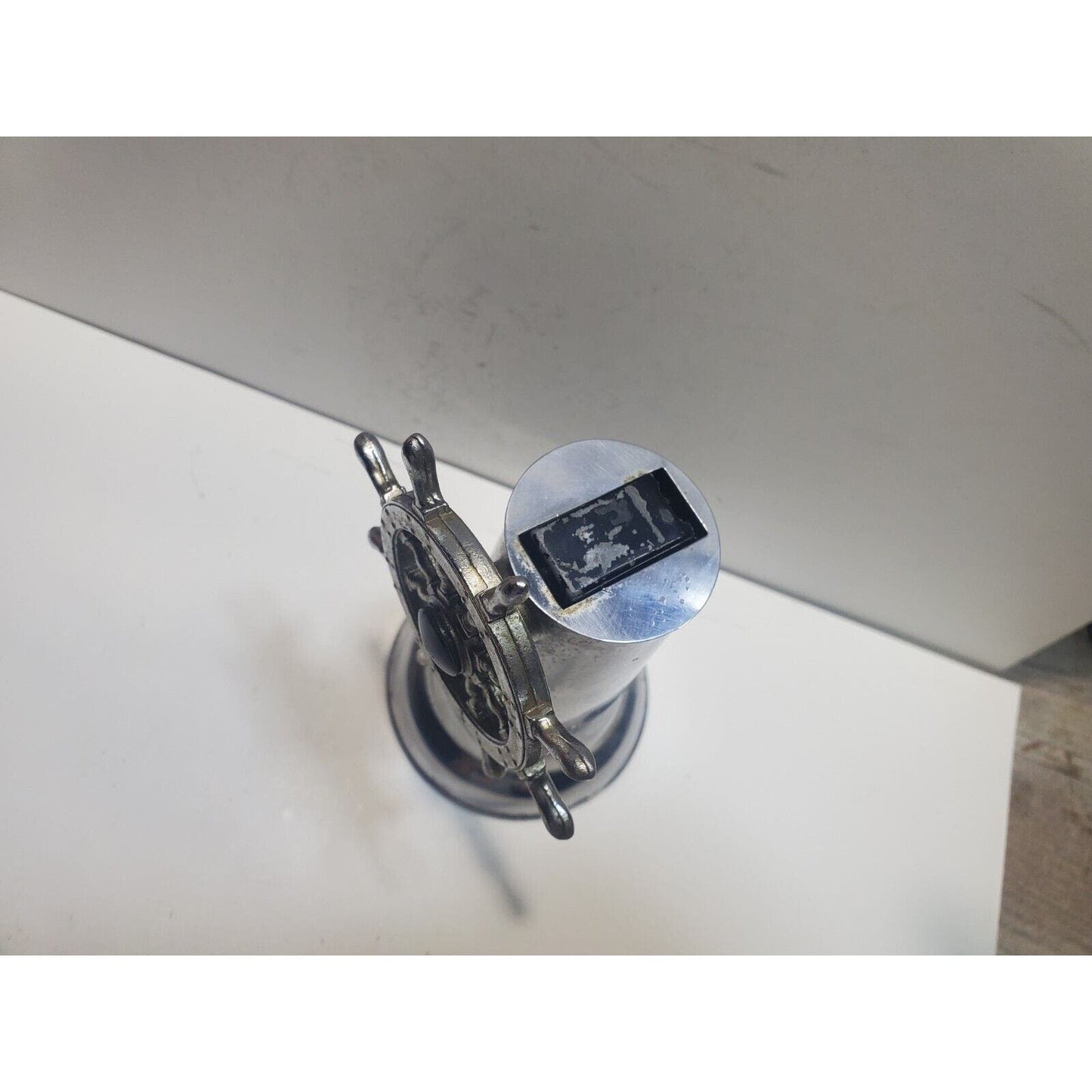 Vintage Unique Working Hamilton Lighter Chrome Nautical Ships Wheel 6463/47