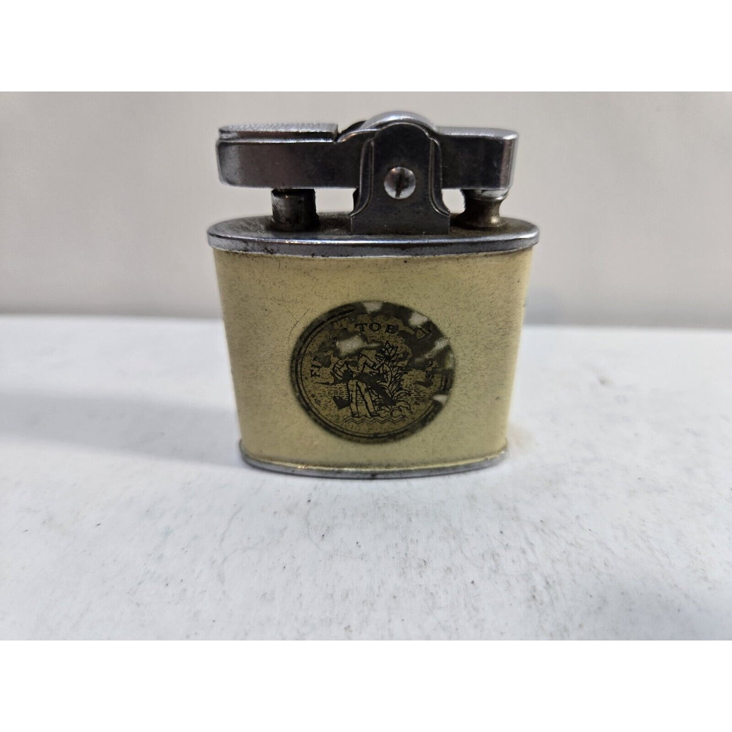 VTG 1950´s WORKING "FINEST TOBACCOS" 2 SIDED MODERNLITE AUTOMATIC LIGHTER JAPAN