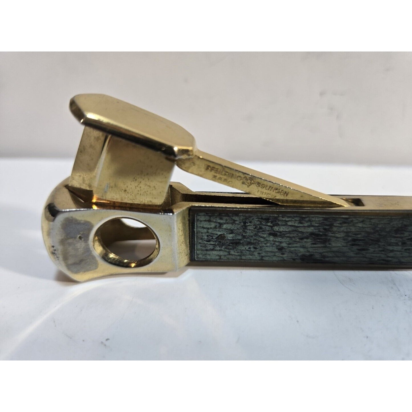 Vintage Working German Donatus Solingen Silver Tone Cigar Cutter 6862/6