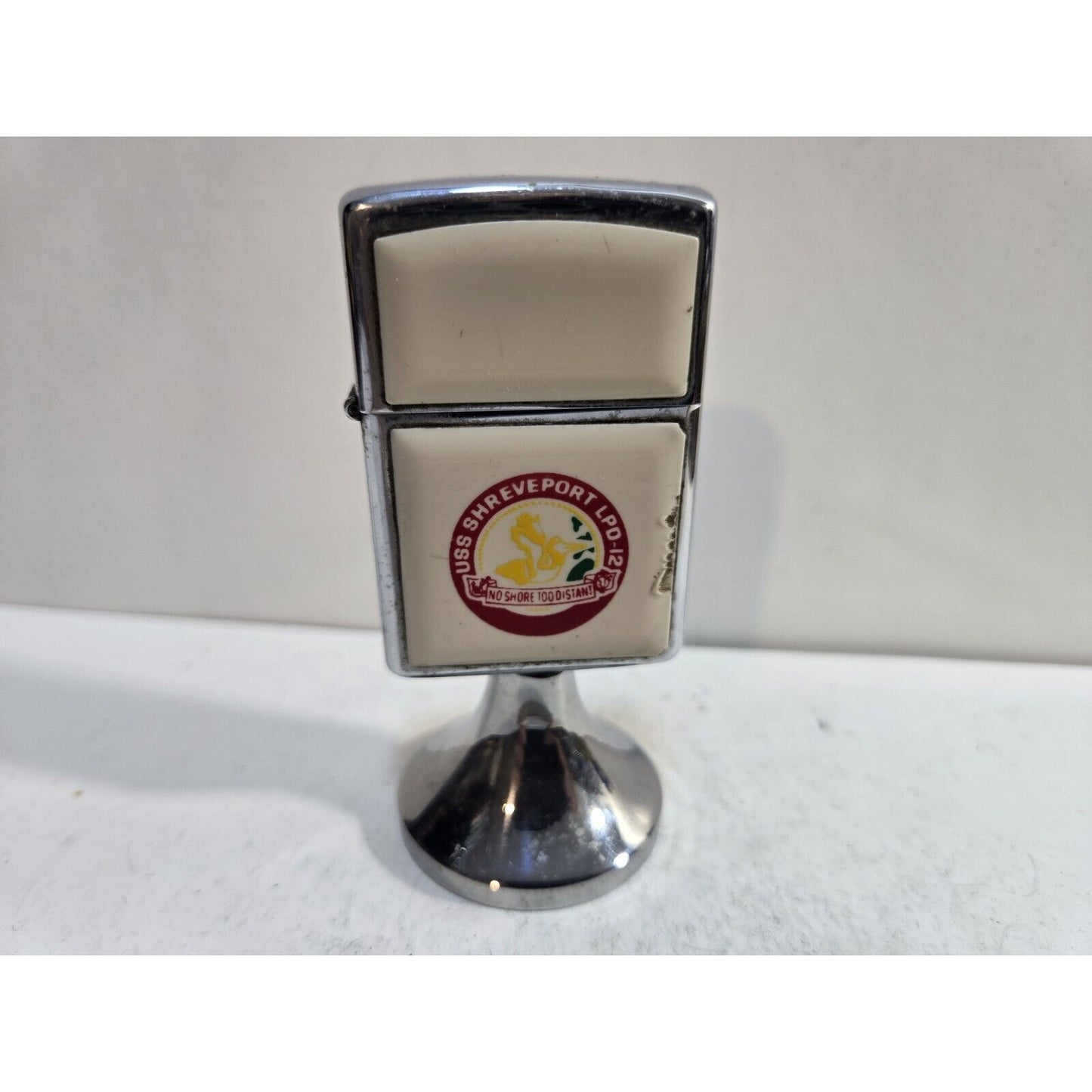 USS Shreveport LPD-12 US Navy Ship Military Zippo Scrimshaw Handilite Lighter
