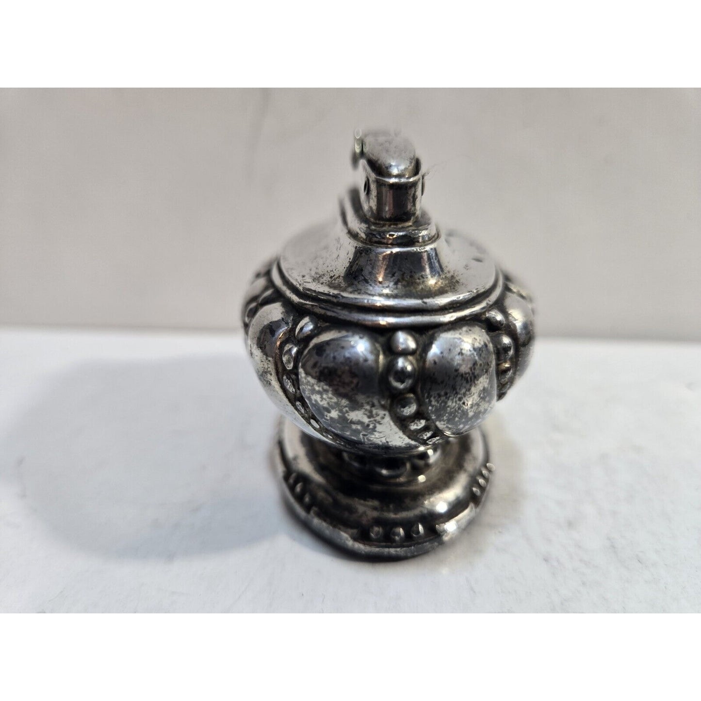 VINTAGE WORKING Ronson CROWN Silver Table Lighter 7712/13