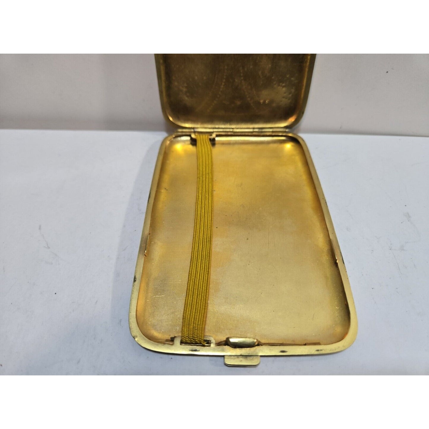 Antique Toledo Gold 24k Damascene SANTIAGO COMPOSTELA Cigarette Case 7696/2