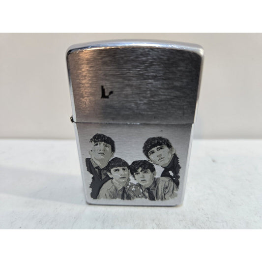 Working Vintage ZIPPO "The Beatles" Monochrome Lighter 7218/33