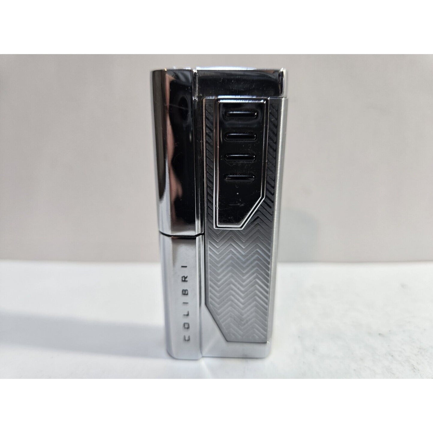 WORKING COLIBRI Torch Silver Tone Dual Cigar Puncher LIGHTER 6971/36