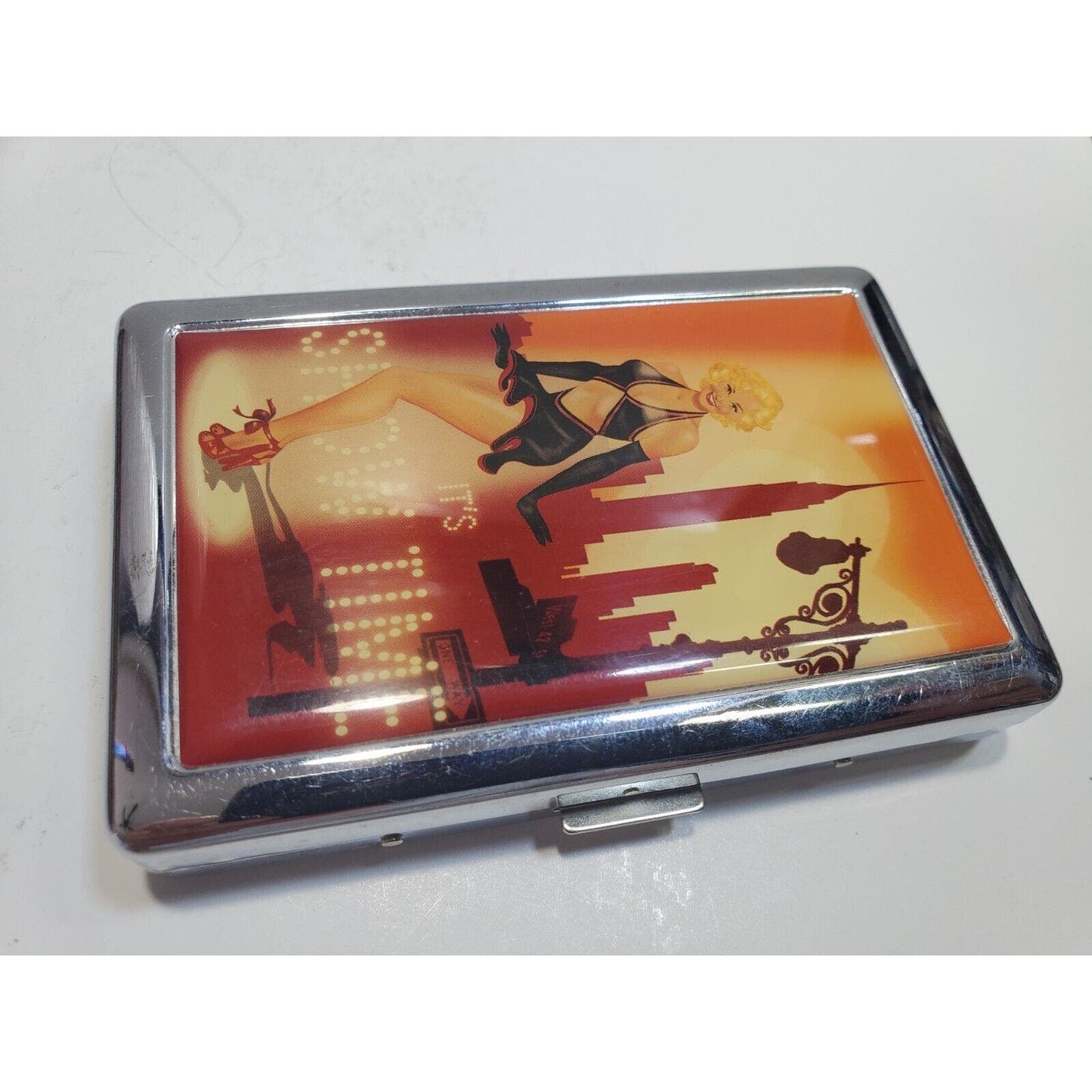 Pin Up Girl 100's Size Cigarette Case / Wallet / Its Show Time 3x4" 6541/19