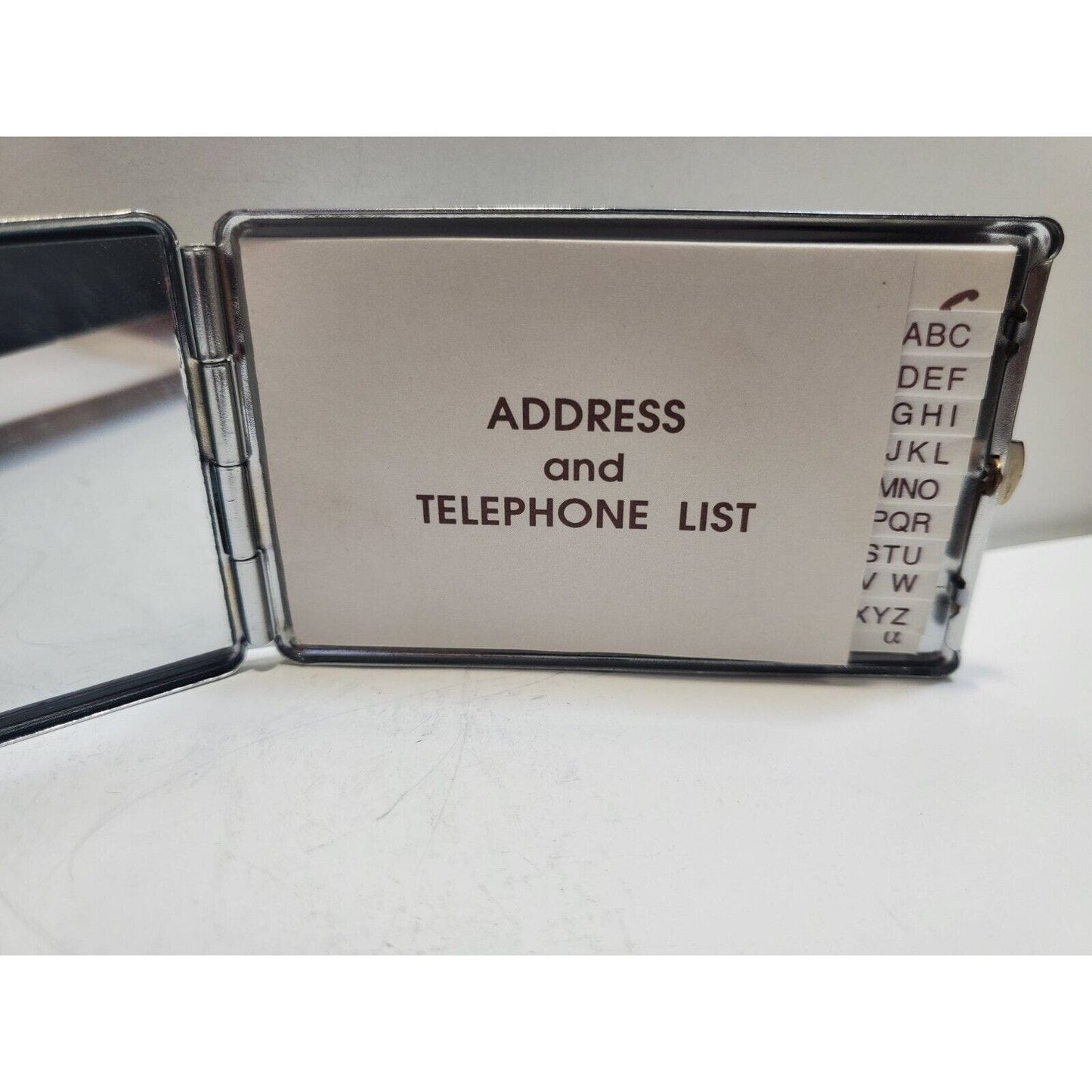 Vintage Pinup Girl Phone Book Mirror Case Risque 4 x 2 1/2" Hello Honey 6549/3