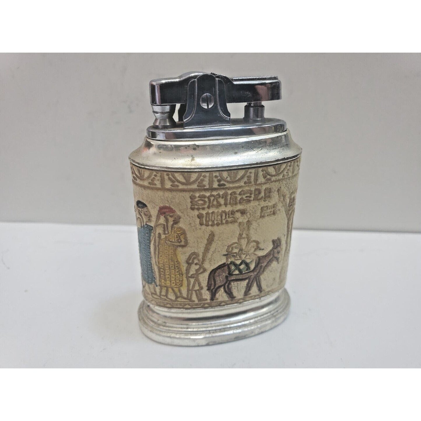 Vintage Working Table Lighter Egypt Scene 6472/40