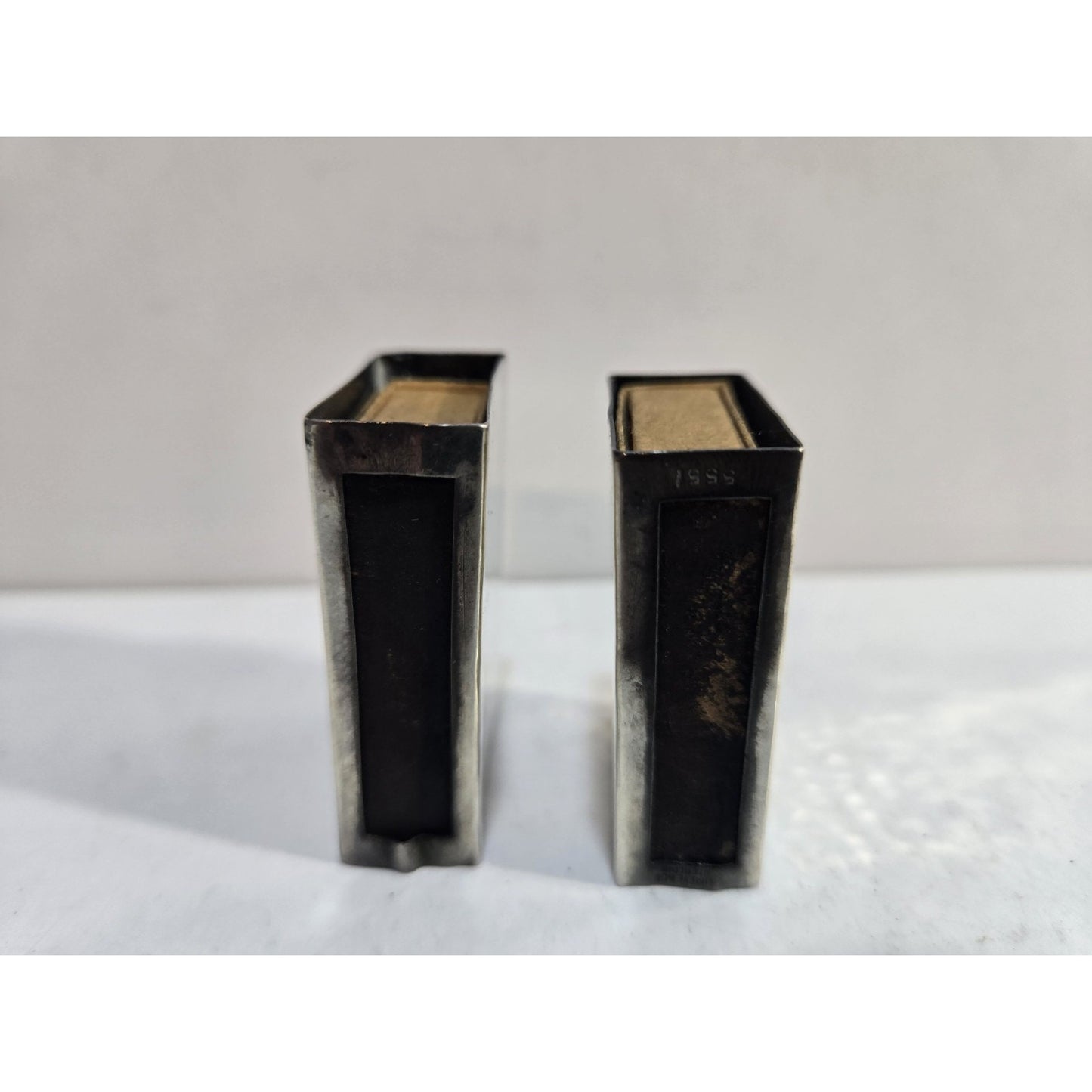 Lot 2 WEBSTER STERLING SILVER MATCHBOX MATCH BOX SAFE HOLDER CASE 7840/3