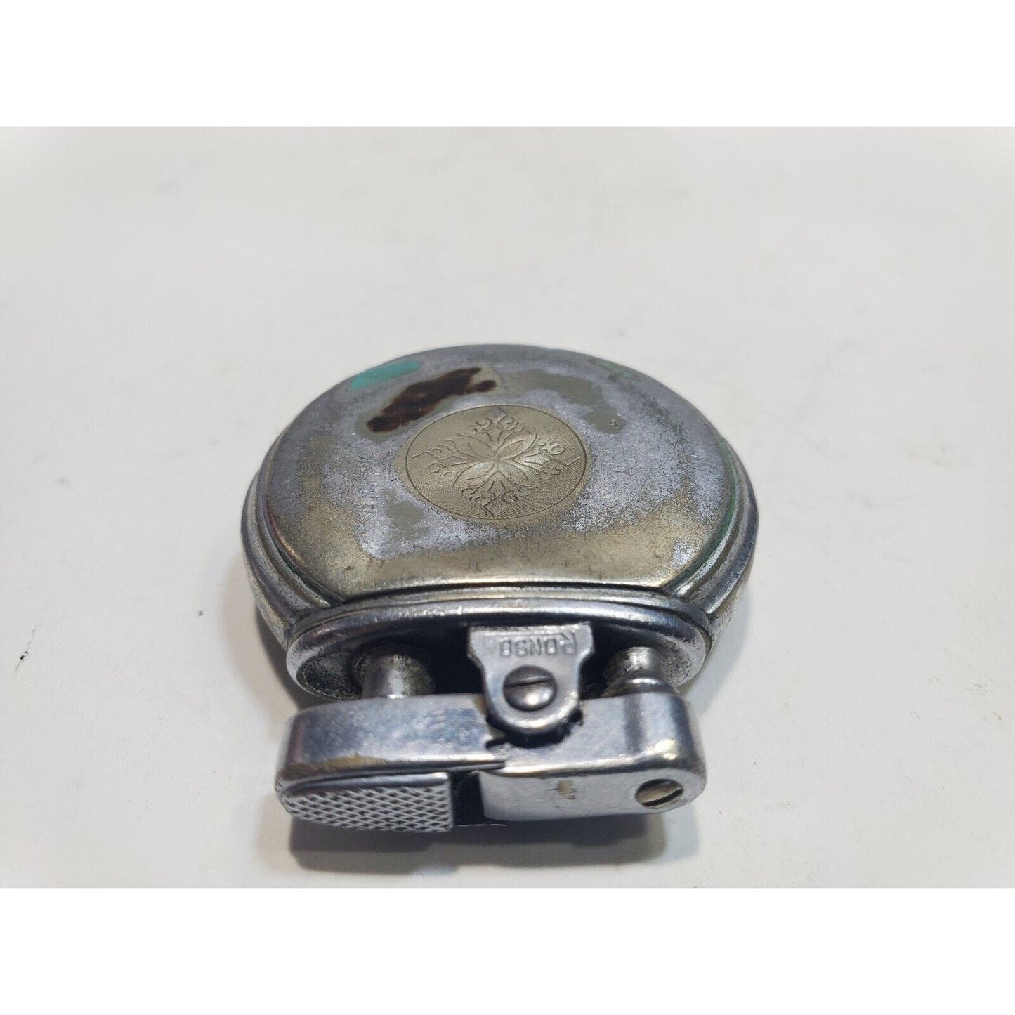 Vintage Working 1930's Ronson Rondette Jr. Silver Tone Lighter 6443/26