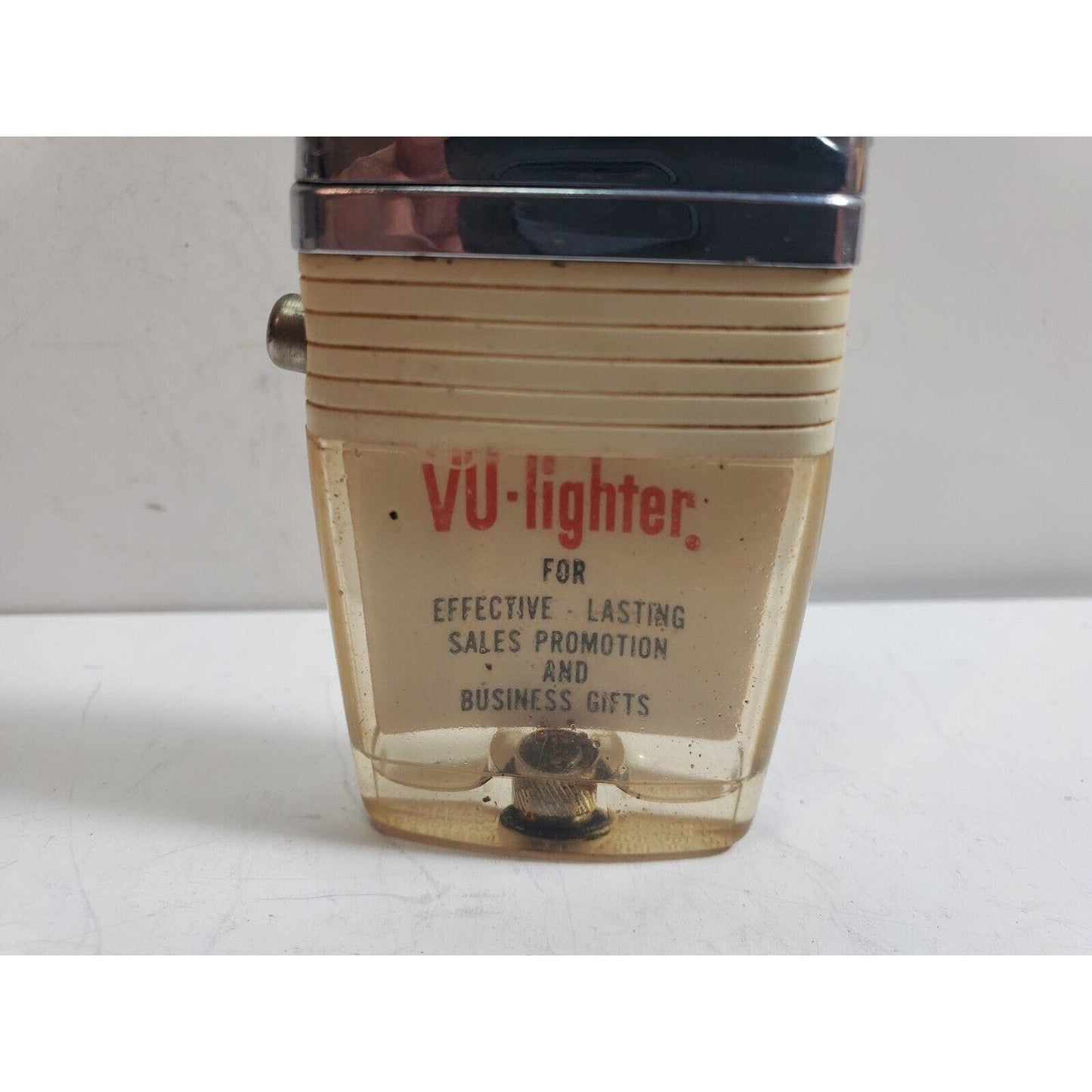 Vintage Working Rare Scripto Vu Lighter Salesman Sample Advertising 5981/29
